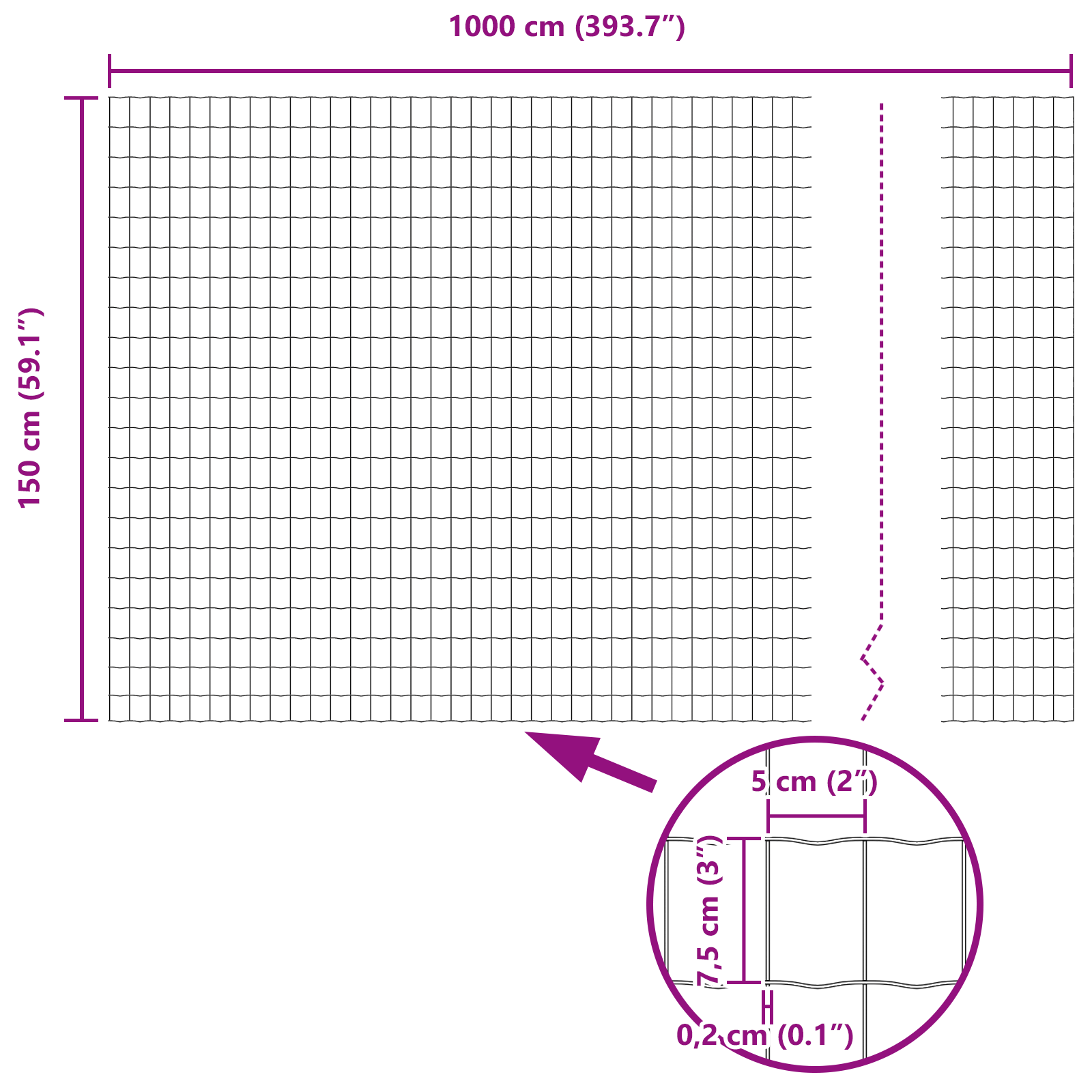Gard Euro 1.5x10 m Oțel Galvanizat GartenMobel Dekor