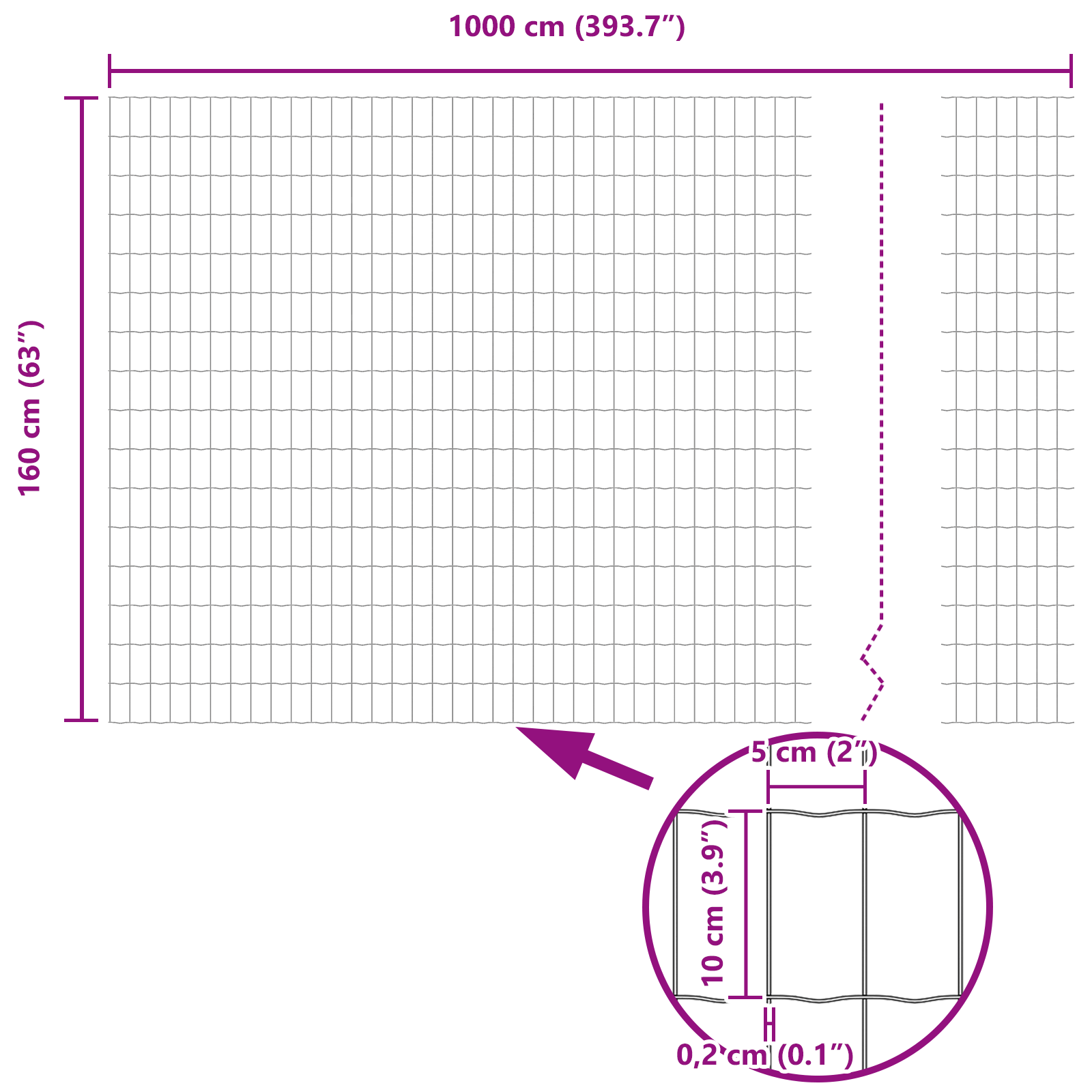 Gard Euro 1.6x10 m Oțel galvanizat GartenMobel Dekor