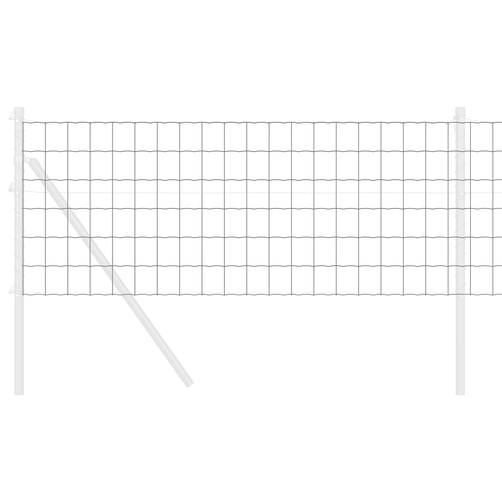 Gard Euro Gri 0.6x10 m Oțel GartenMobel Dekor
