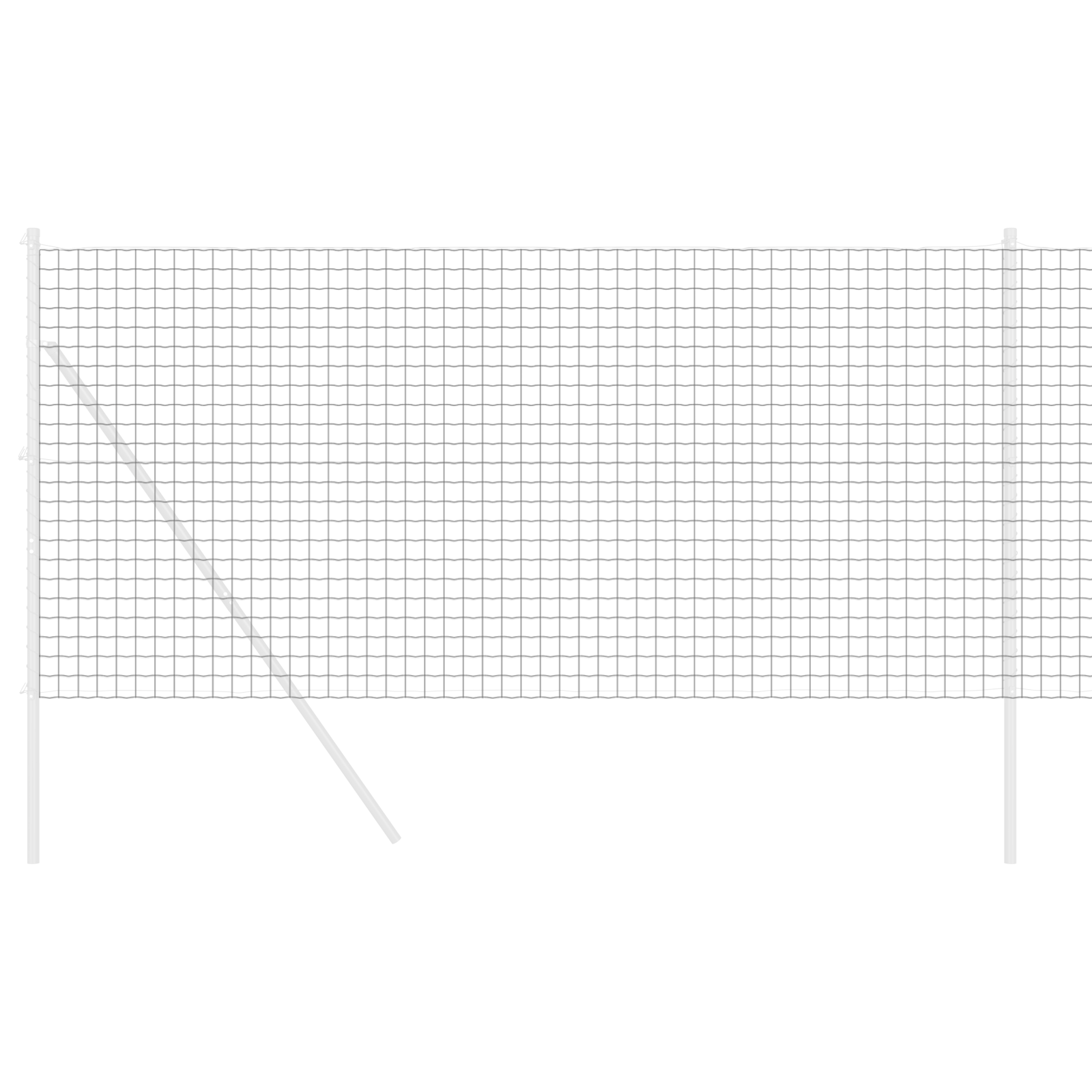 Gard Euro Gri 1.4x10 m Oțel GartenMobel Dekor