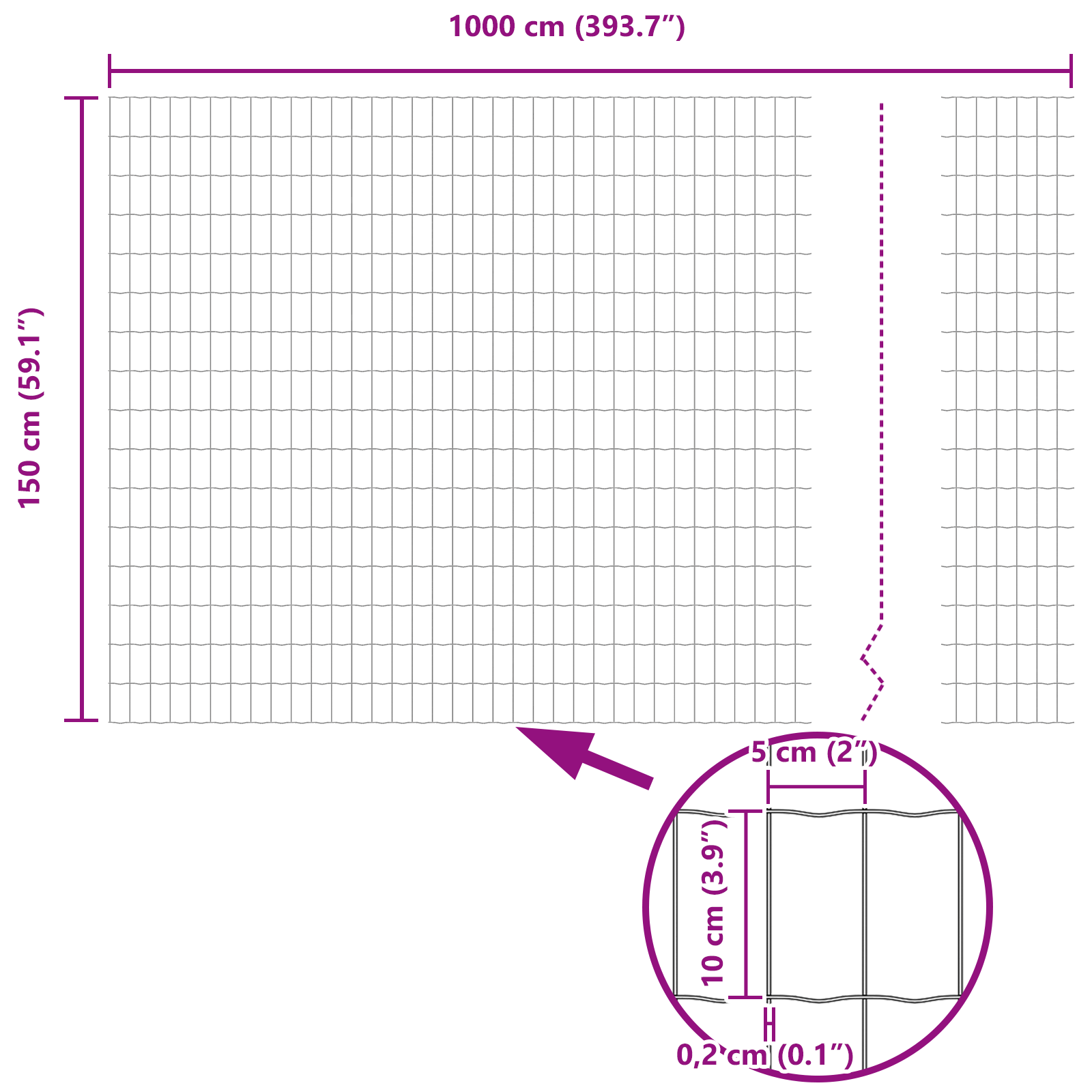 Gard Euro Gri 1.5x10 m Fier GartenMobel Dekor