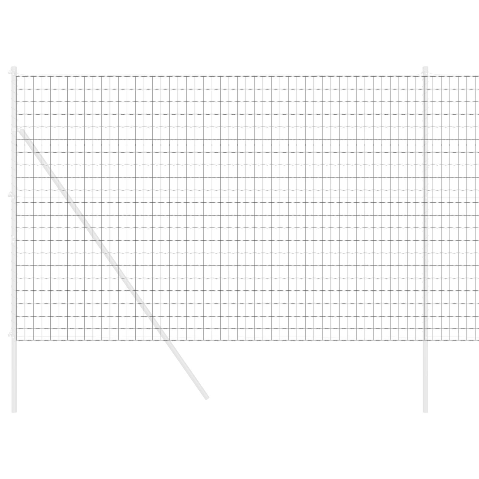 Îngrădire Euro Gri 1.5x10 m Oțel GartenMobel Dekor