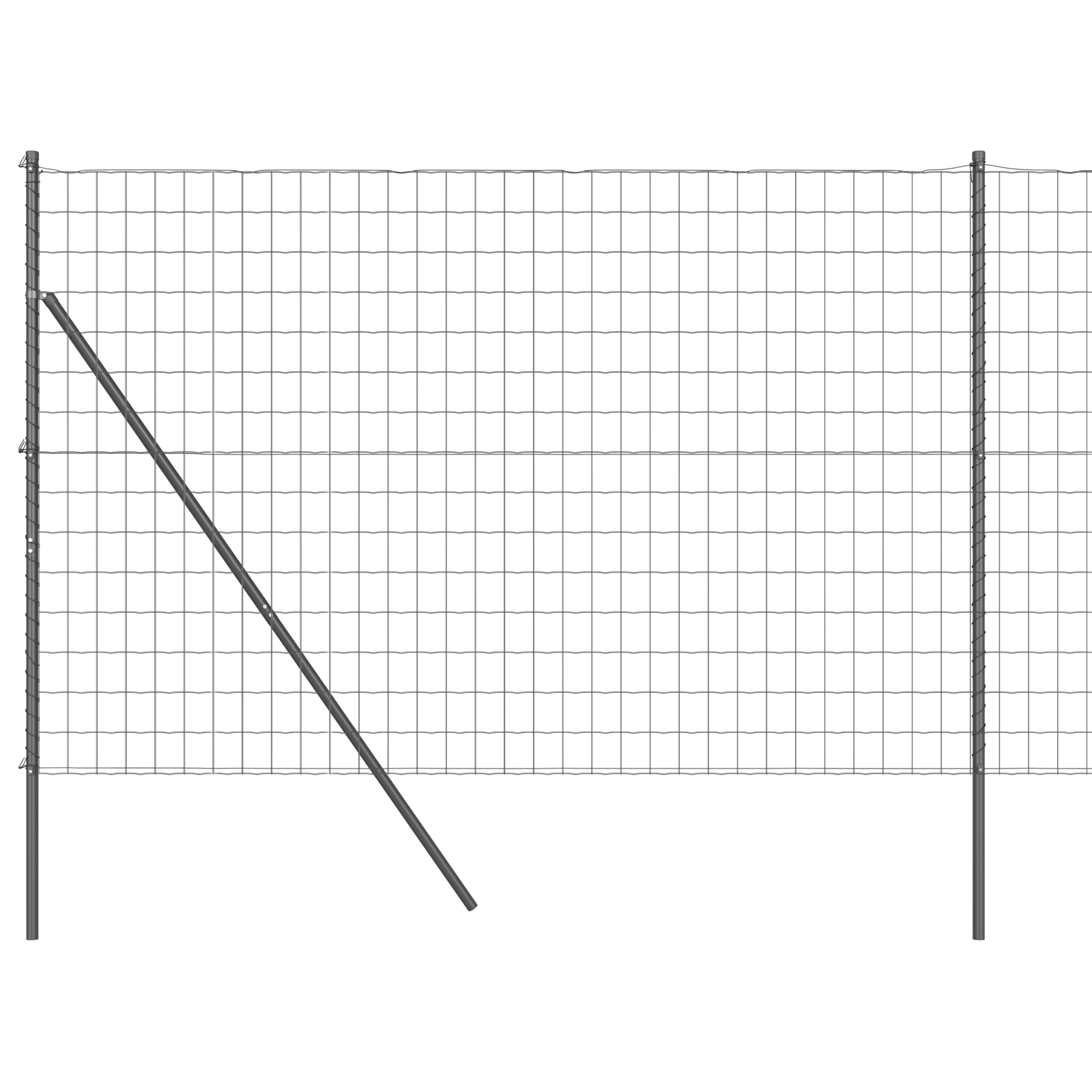 gard Euro gri 1.5x10 m din oțel GartenMobel Dekor