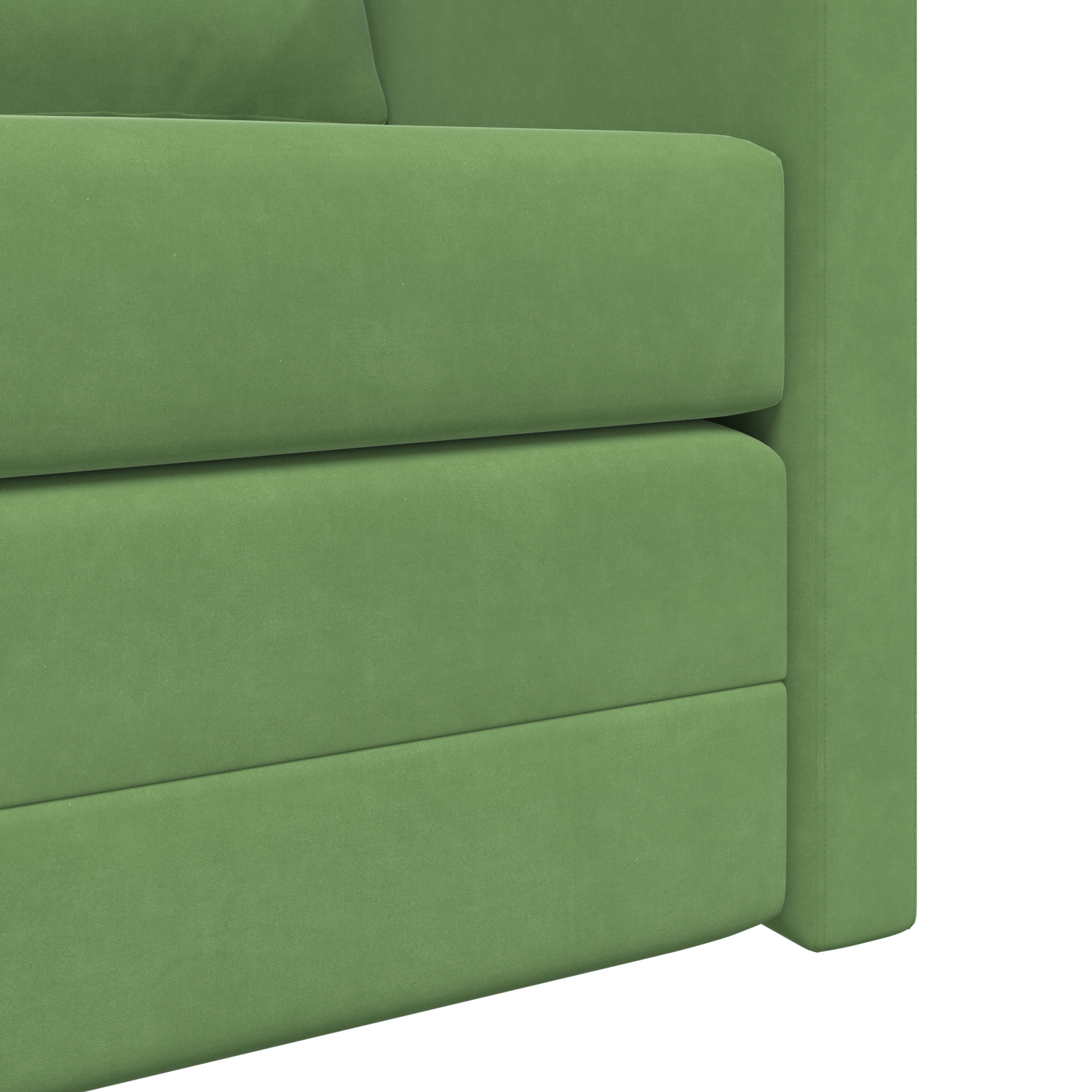 Canapea Verde deschis Țesătură, Lemn 2 locuri Canapea GartenMobel Dekor
