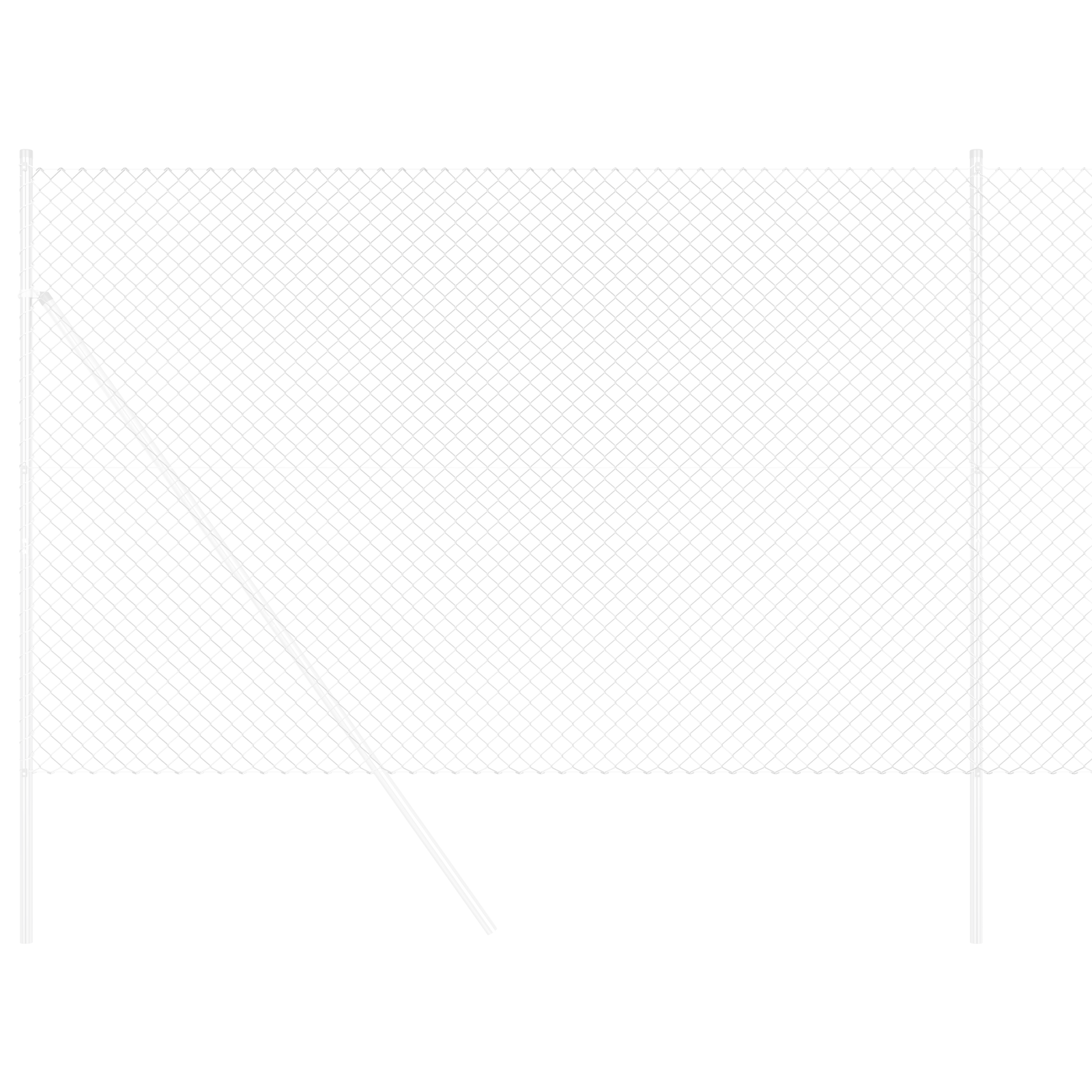 Gard cu plasă de lanț 1.6x10 m din oțel galvanizat GartenMobel Dekor