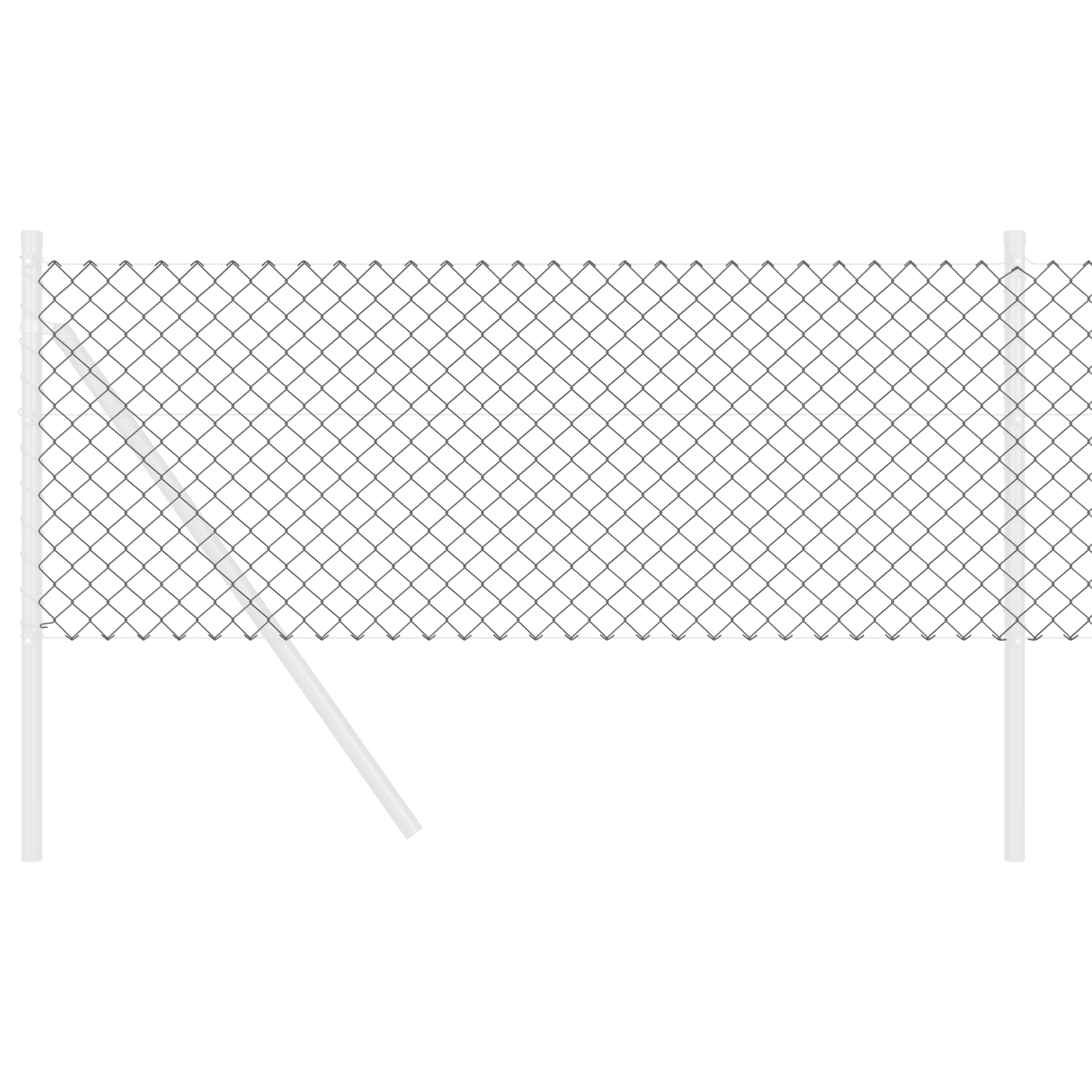 Gard de lanț gri 0.8x10 m oțel GartenMobel Dekor