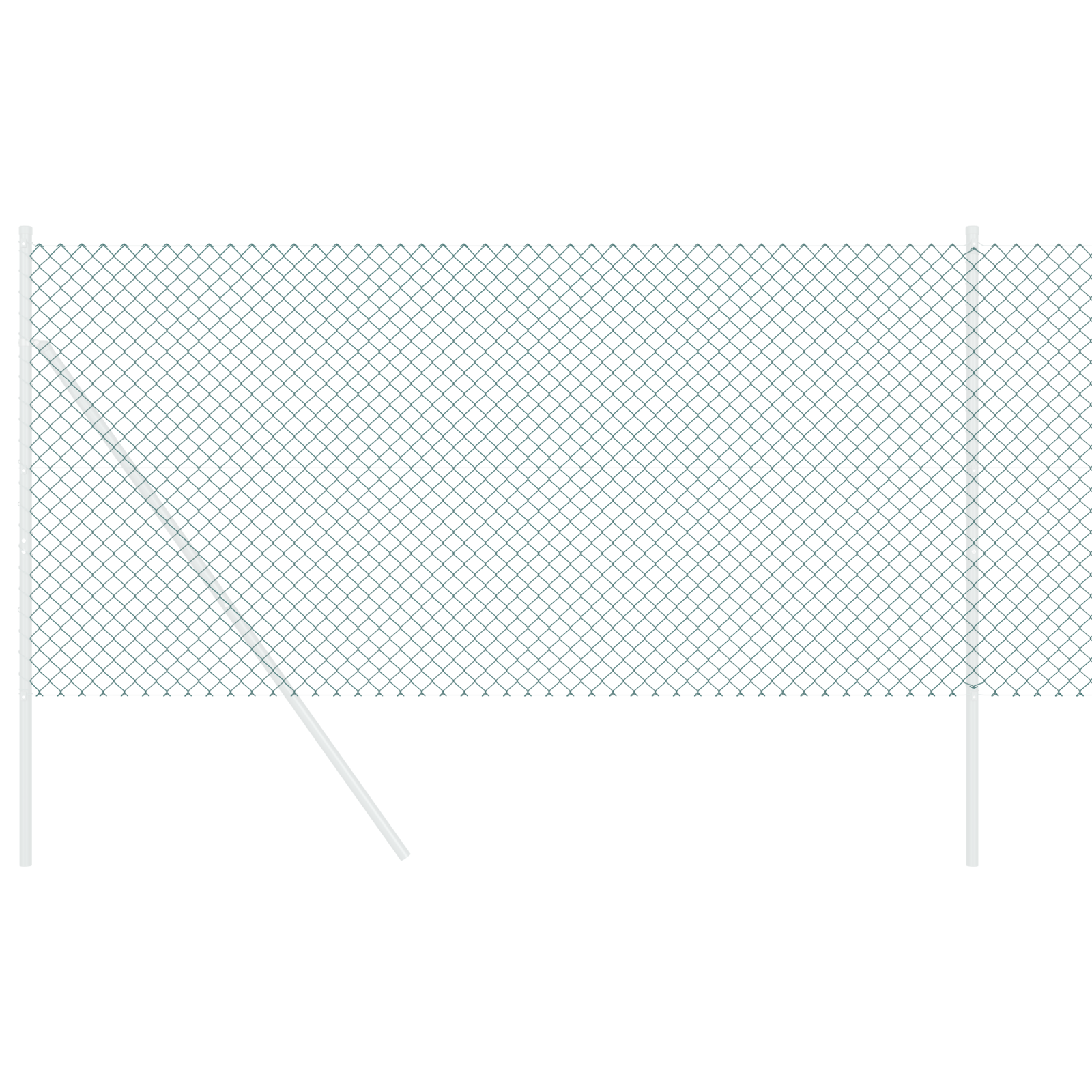 Gard din Lanț Verde 0.6x10 m Oțel GartenMobel Dekor