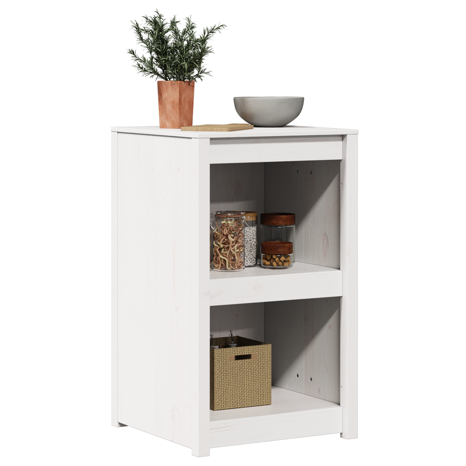 Dulap de bucătărie pentru exterior Alb 55x55x92 cm Lemn masiv de pin GartenMobel Dekor