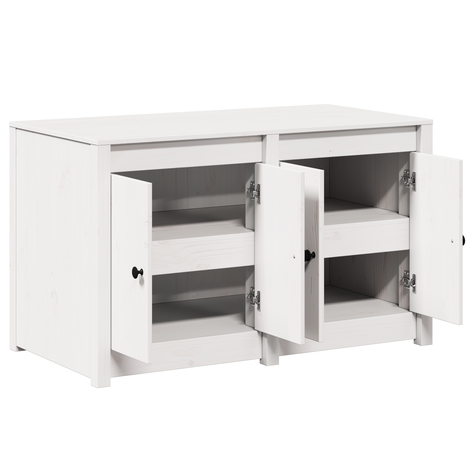 Dulap pentru bucătărie de exterior Alb 106x55x64 cm Lemn de pin solid GartenMobel Dekor