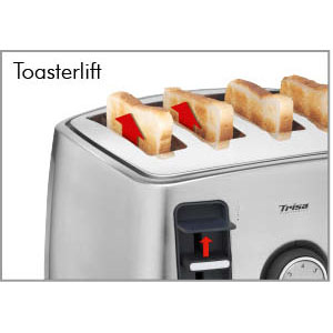 Prajitor de paine Trisa Family Toast, 4 felii, 6 trepte rumenire, Inox, putere 1600W ProDesign DailyAppliances