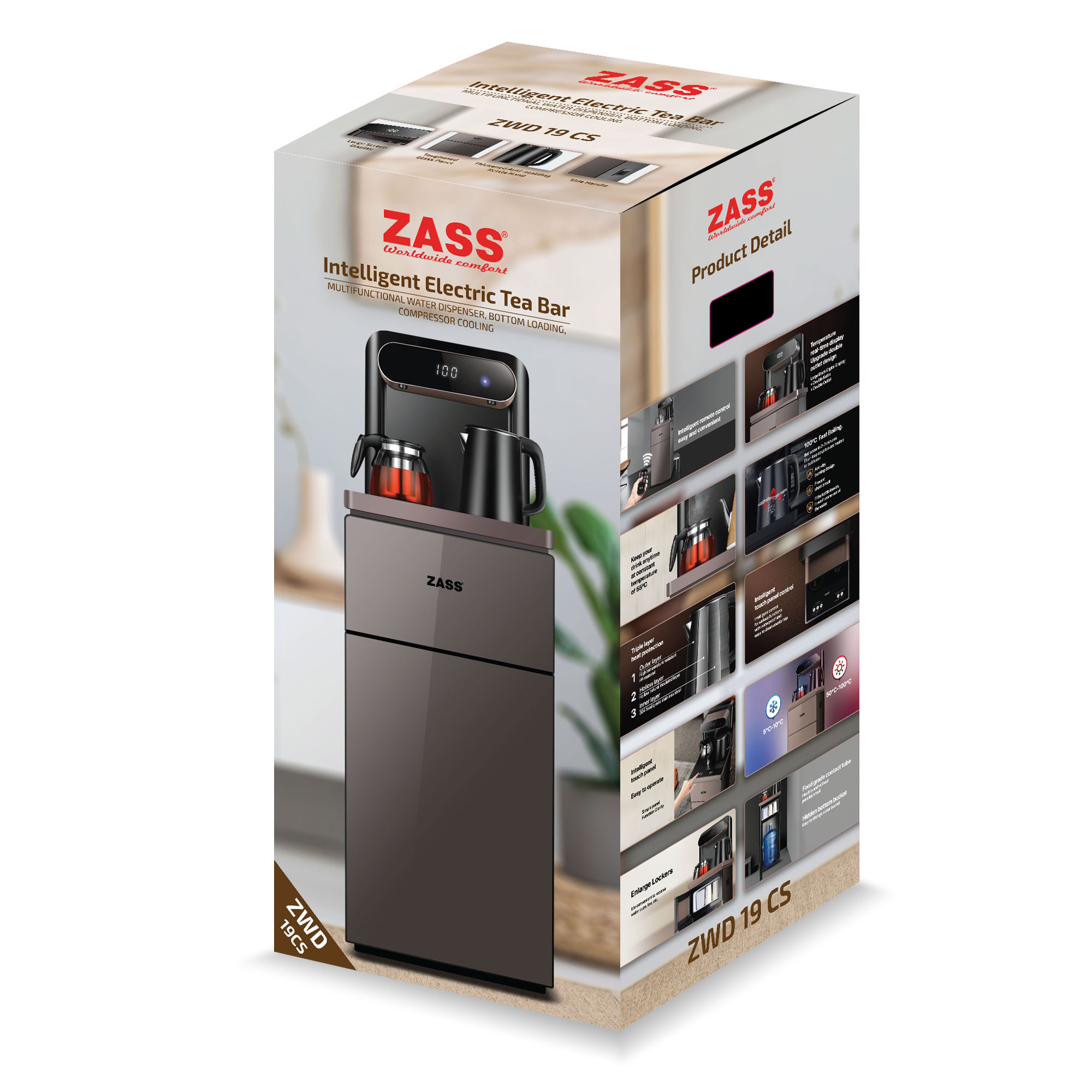 Dozator apa de podea multifunctional ZASS ZWD 19 CS ProDesign DailyAppliances