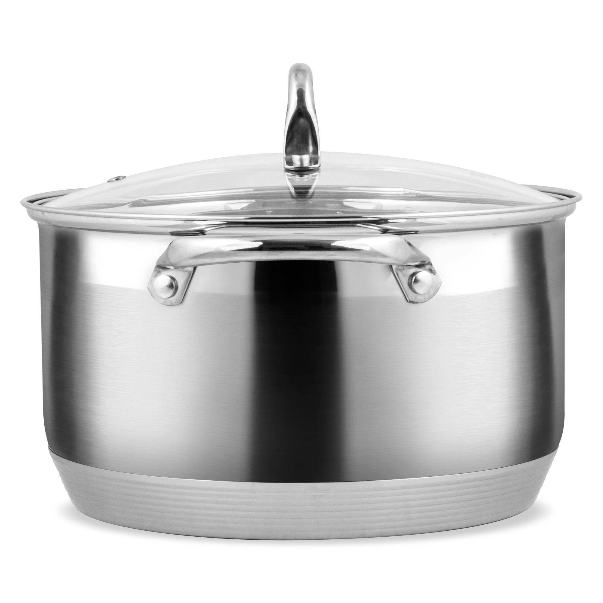 Oala din inox Zass Gourmet ZG-SC01-24 cu capac, Capacitate 6.1L ProDesign DailyAppliances