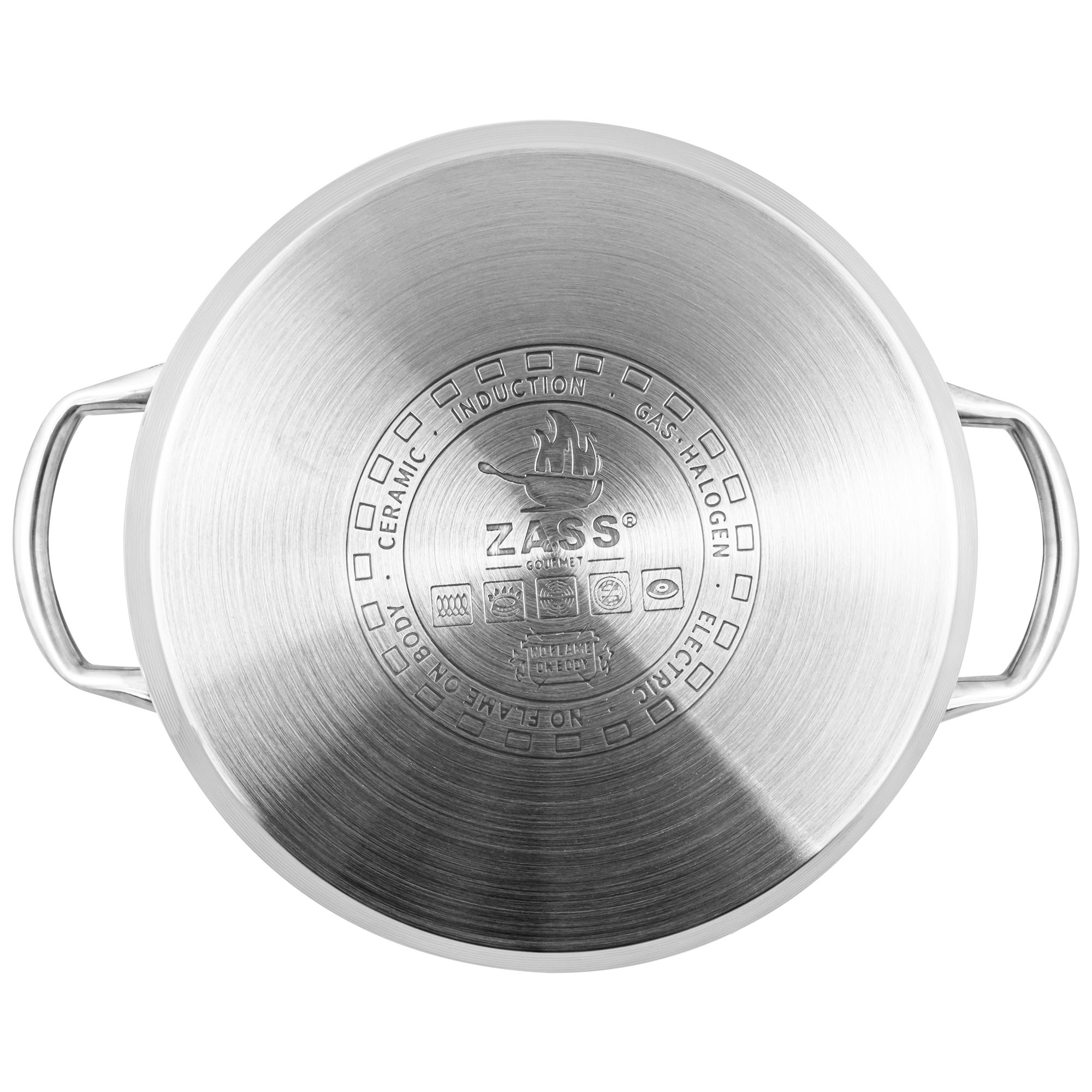 Oala din inox Zass Gourmet ZG-SC01-24 cu capac, Capacitate 6.1L ProDesign DailyAppliances