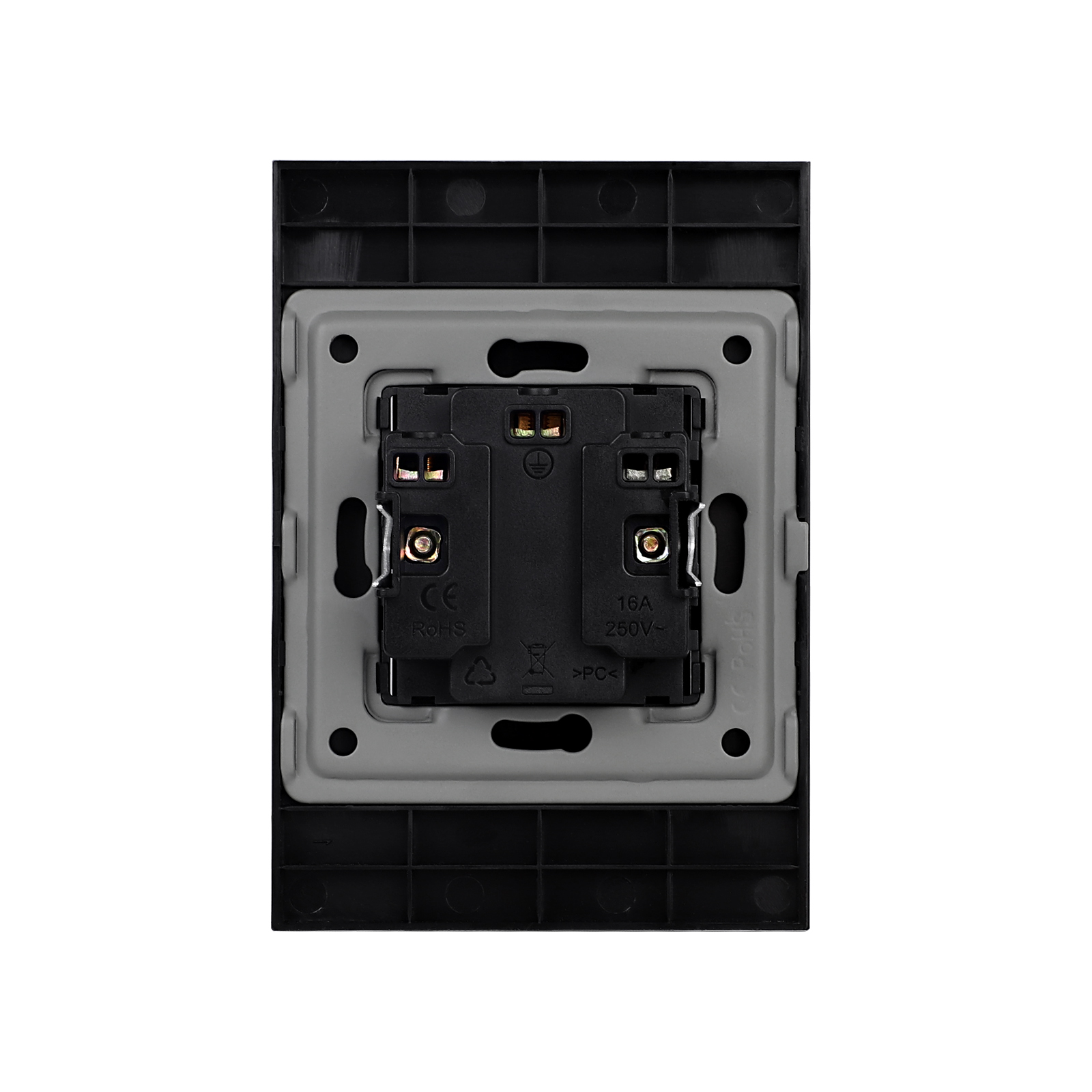 Priza Dubla cu Rama din Sticla LUXION Pentru Doza Simpla SmartElectro IntelligentHouse