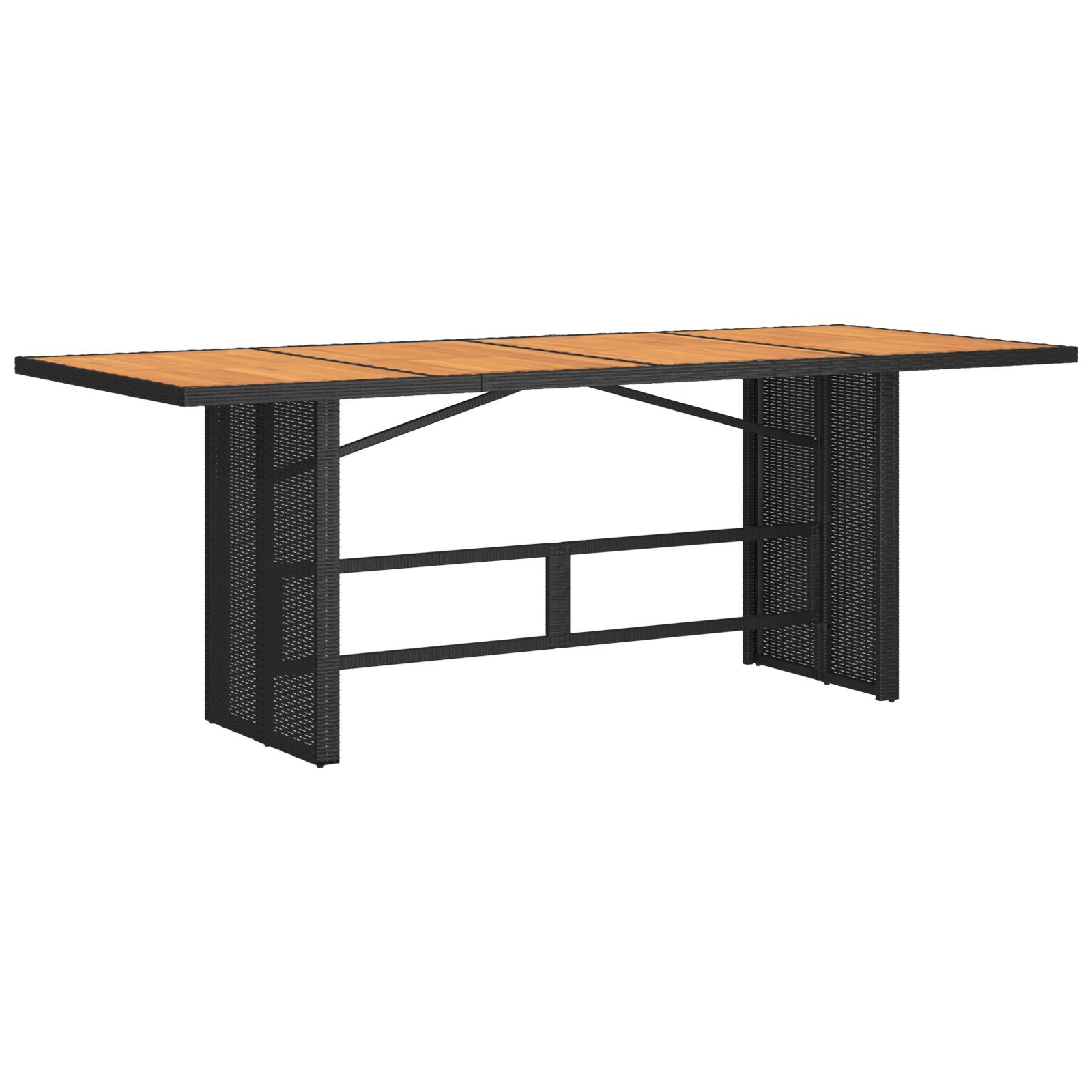 Set dining grădină 7 piese Negru poliratan GartenMobel Dekor