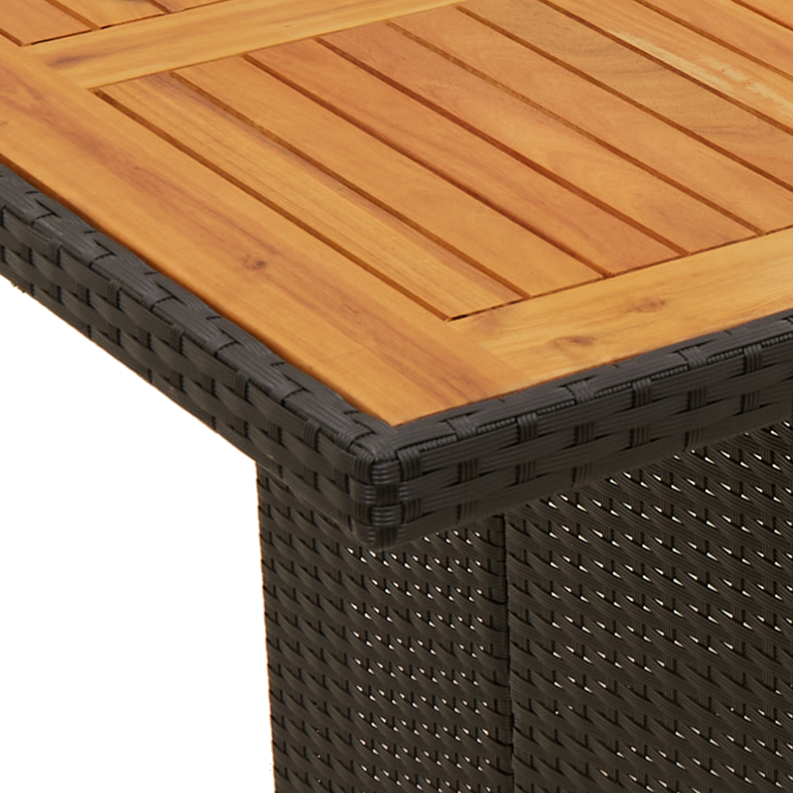 Set dining grădină 7 piese Negru poliratan GartenMobel Dekor