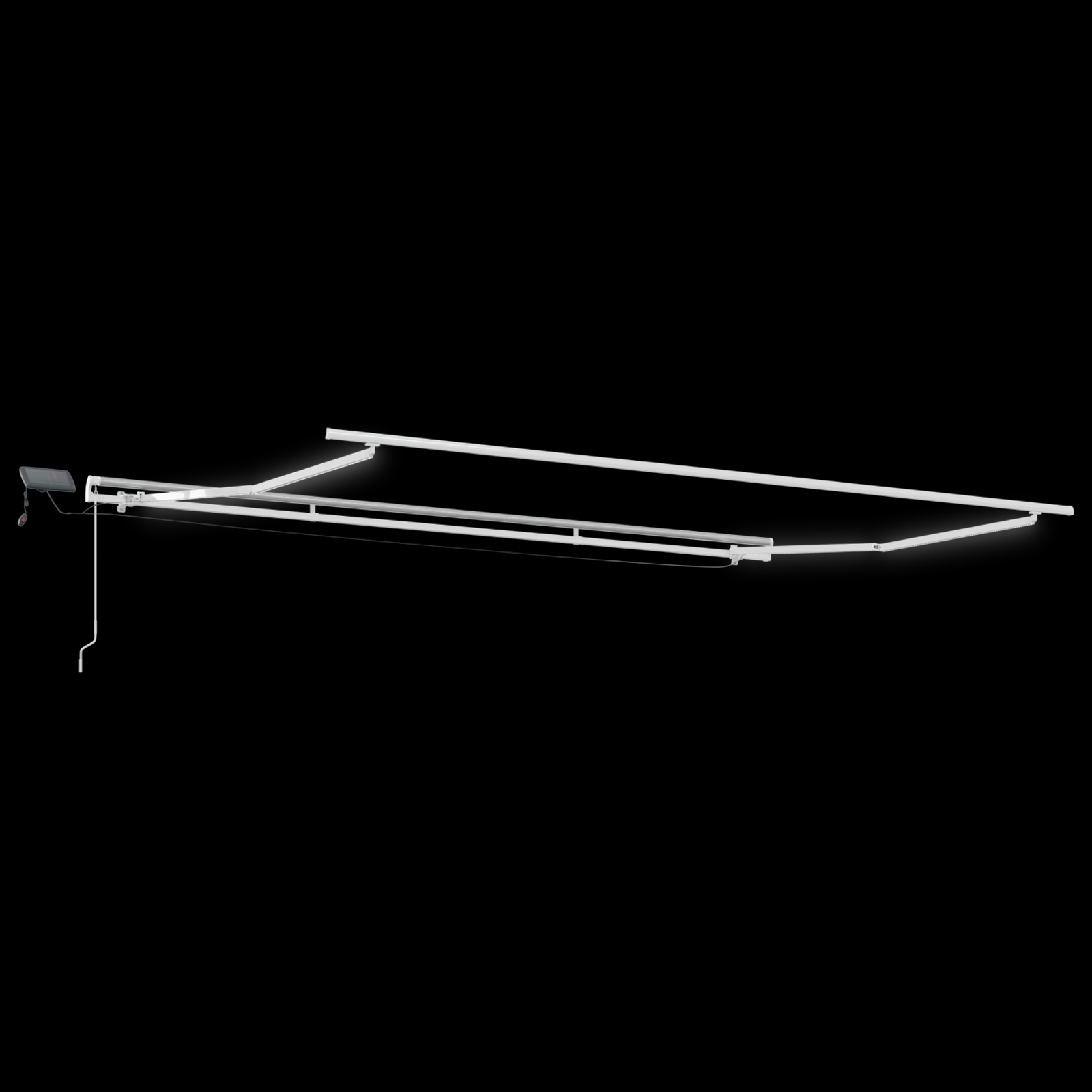 Marchiză Retractabilă Manuală cu LED-uri și Dungi Multicolore 400x300 cm GartenMobel Dekor