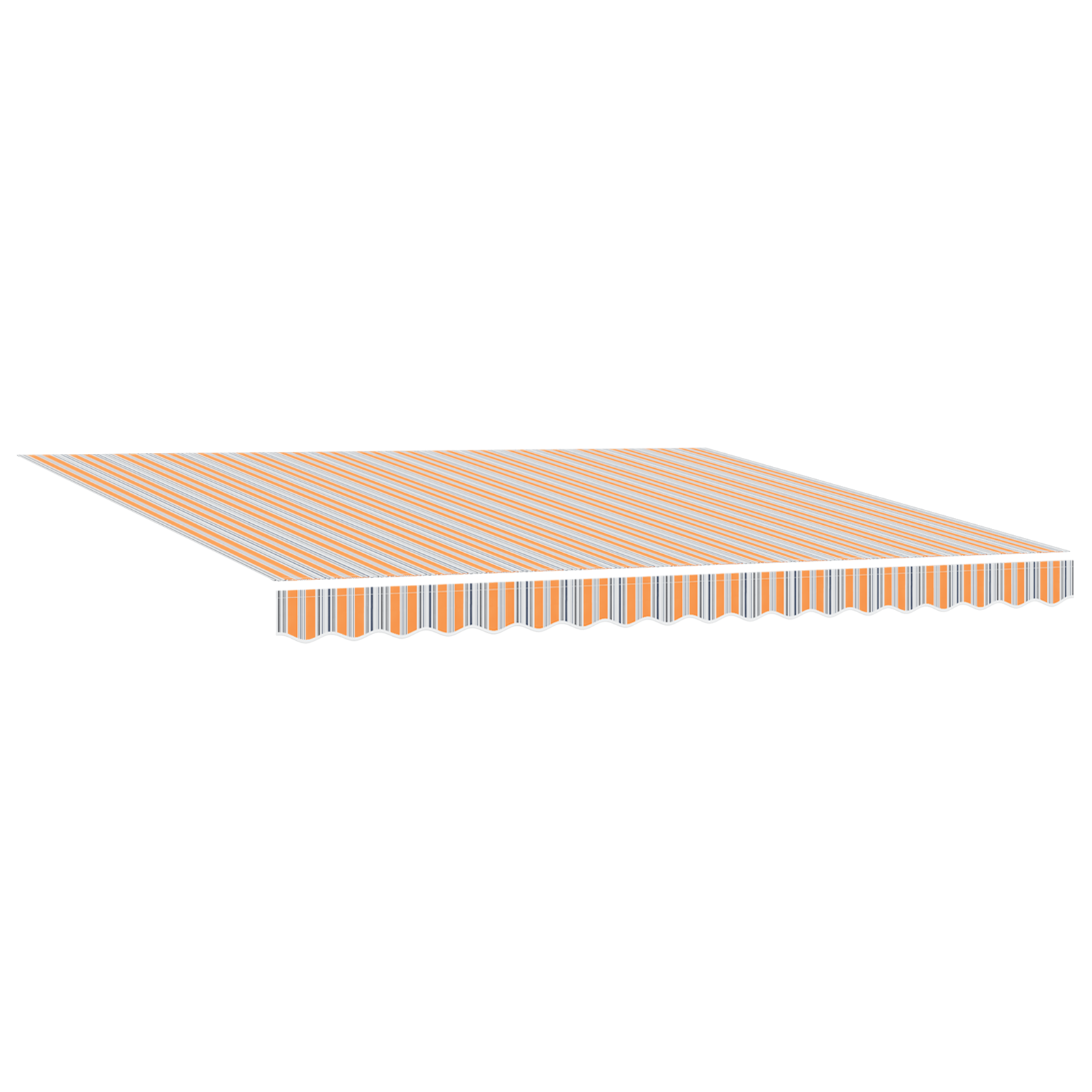 Marchiza manuală retractabilă cu LED, dungi multicolore 400x300 cm GartenMobel Dekor
