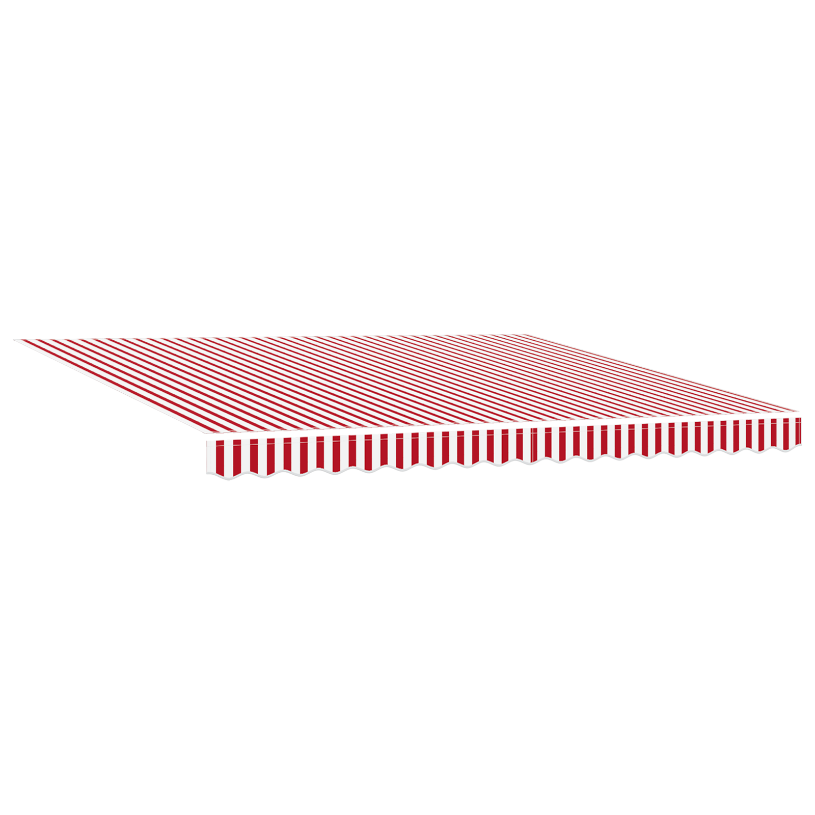 Marchiză manuală retractabilă cu LED alb-roșie 400x300 cm GartenMobel Dekor