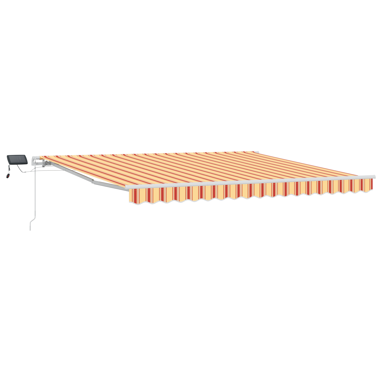 Marchiză retractabilă manuală cu LED Galben și Portocaliu 400x300 cm GartenMobel Dekor