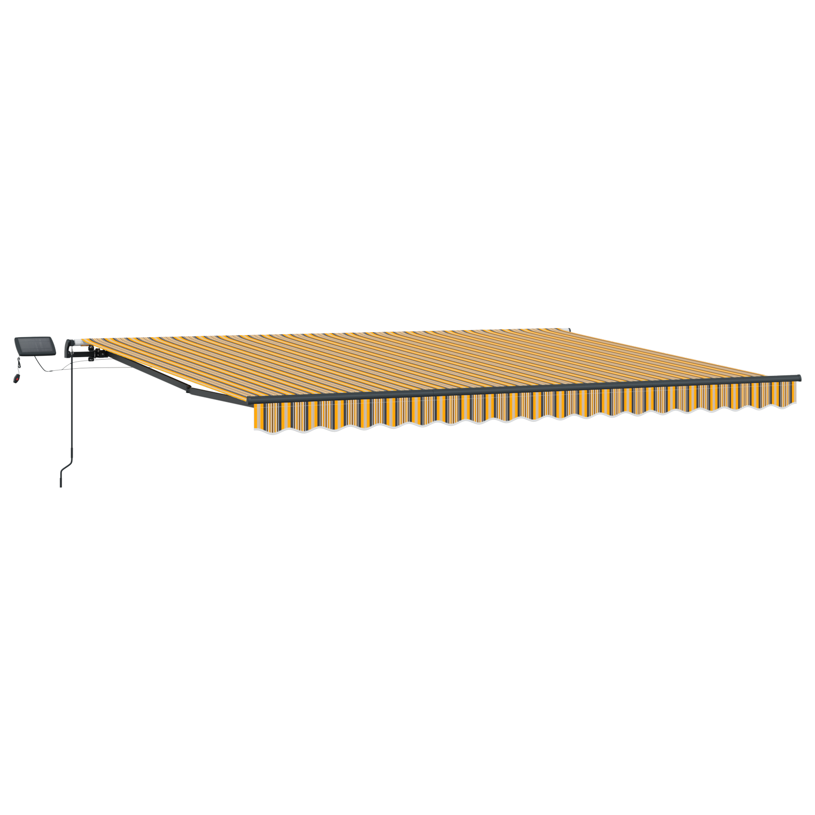 Marchiză retractabilă manuală cu dungi LED multicolore 400x300 cm GartenMobel Dekor