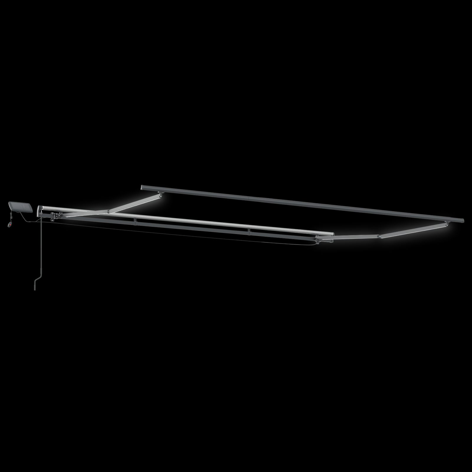 Marchiză retractabilă manuală cu dungi LED multicolore 400x300 cm GartenMobel Dekor