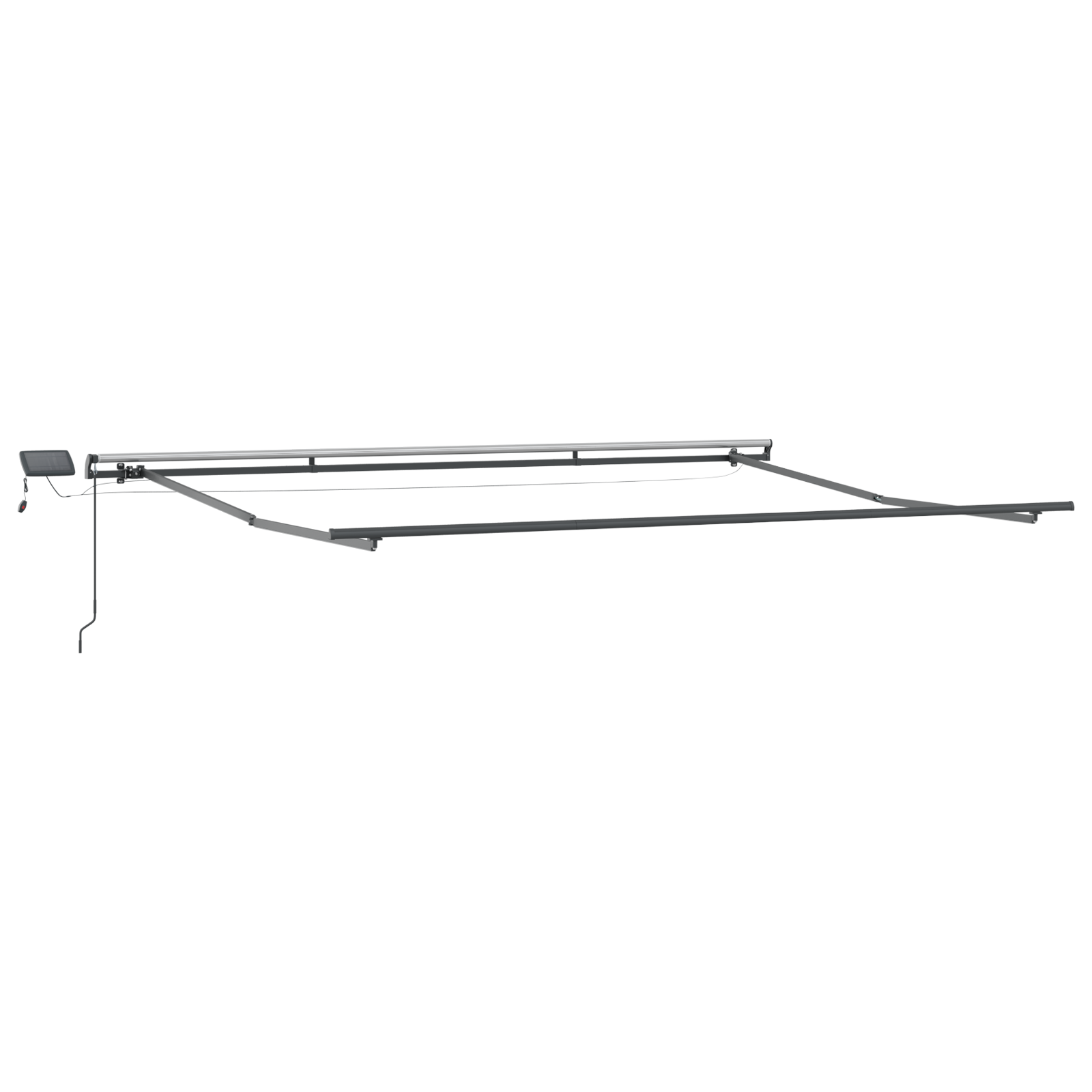Marchiză retractabilă manuală cu dungi LED multicolore 400x300 cm GartenMobel Dekor