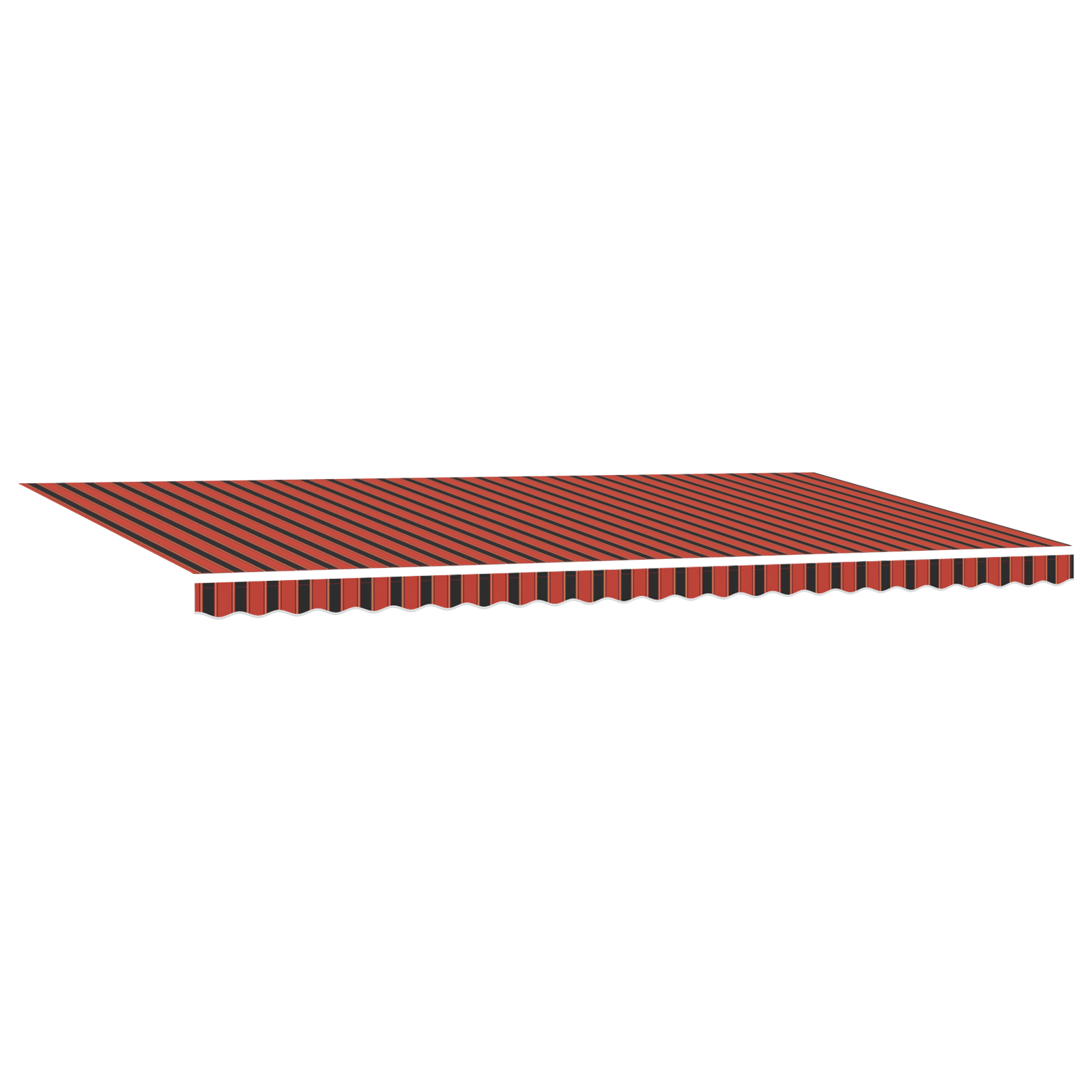 Marchiză retractabilă manuală cu LED portocalie și maro 600x300 cm GartenMobel Dekor