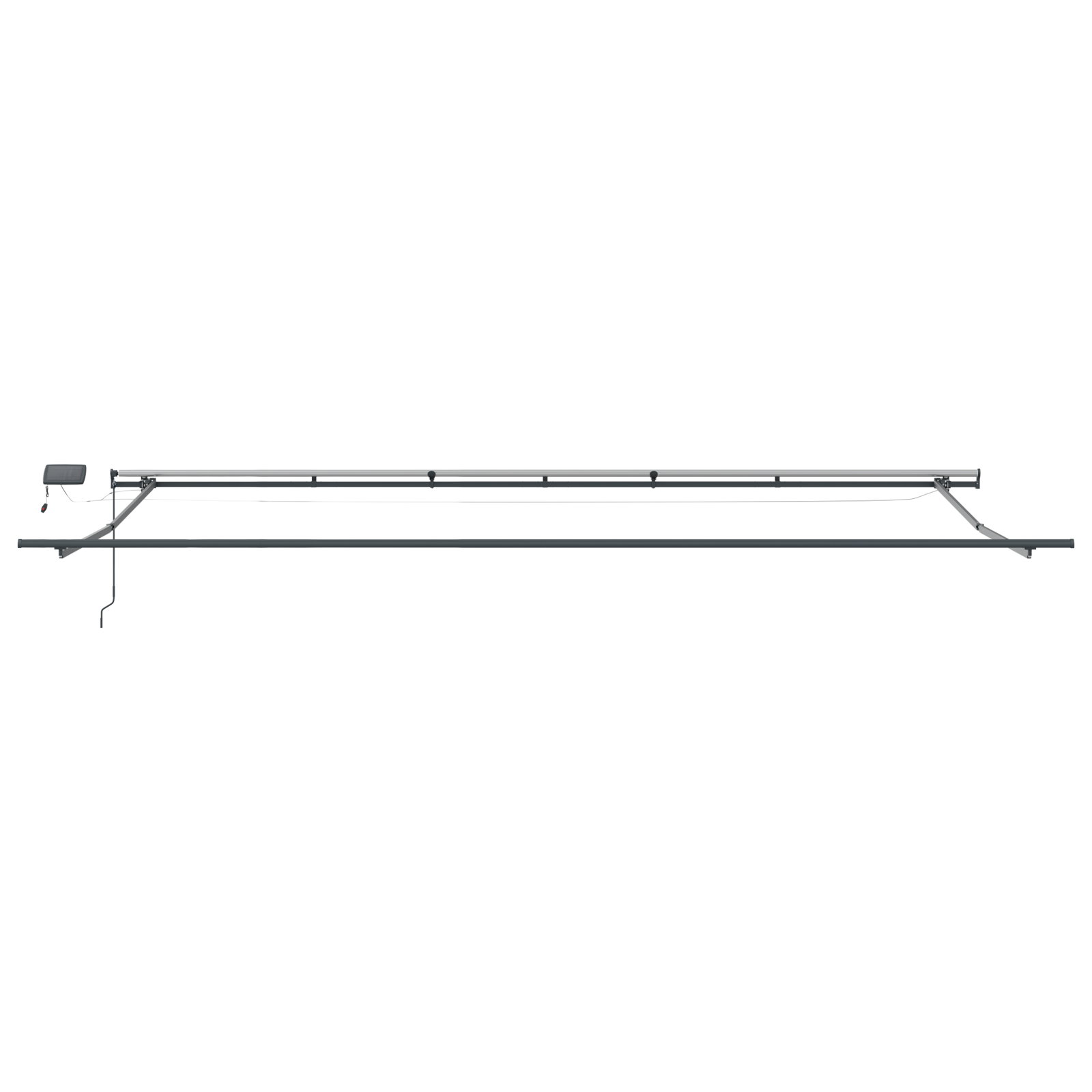 Marchiză retractabilă manuală cu dungi LED multicolore 600x300 cm GartenMobel Dekor