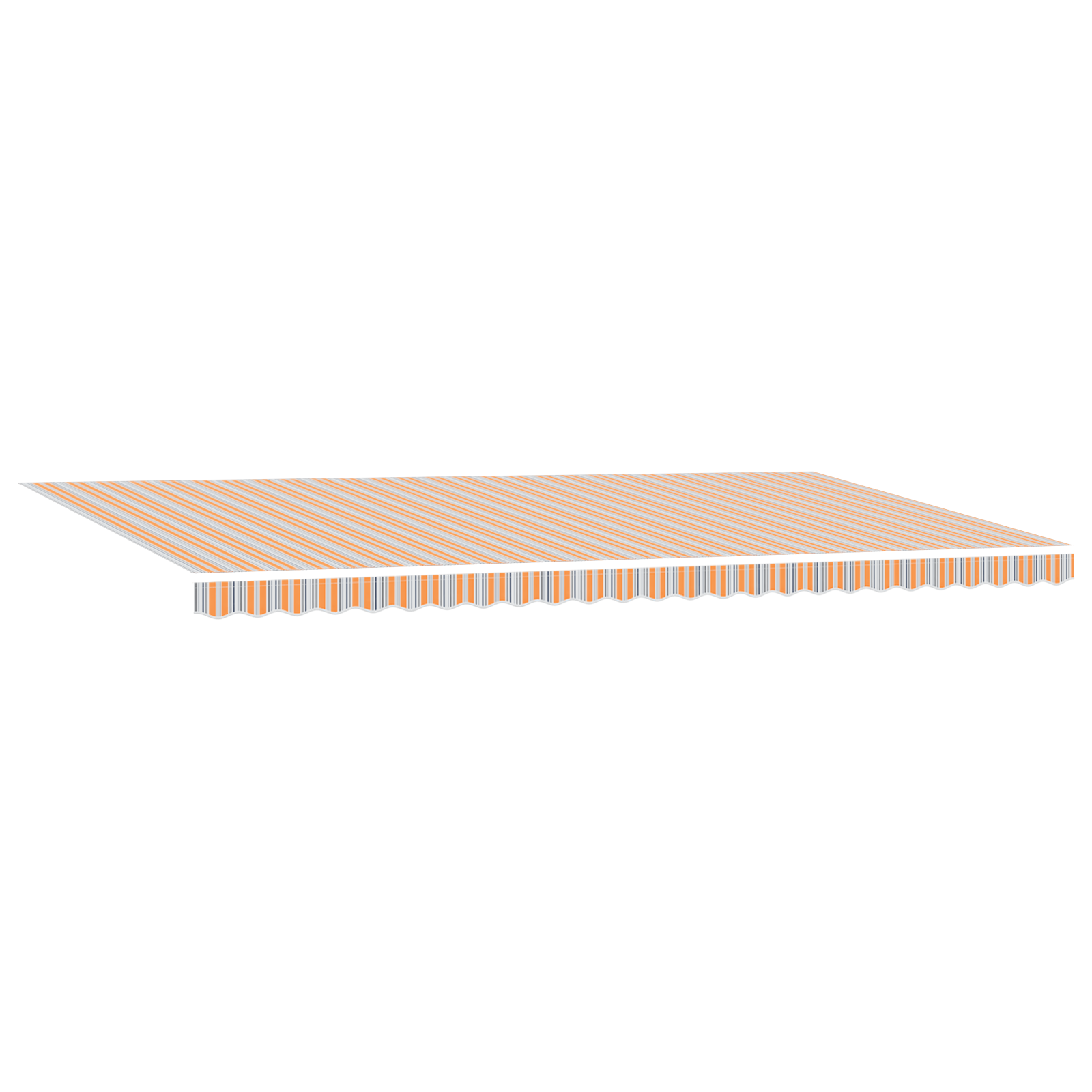 Umbrelă manuală retractabilă cu dungi LED multicolore 600x300 cm GartenMobel Dekor