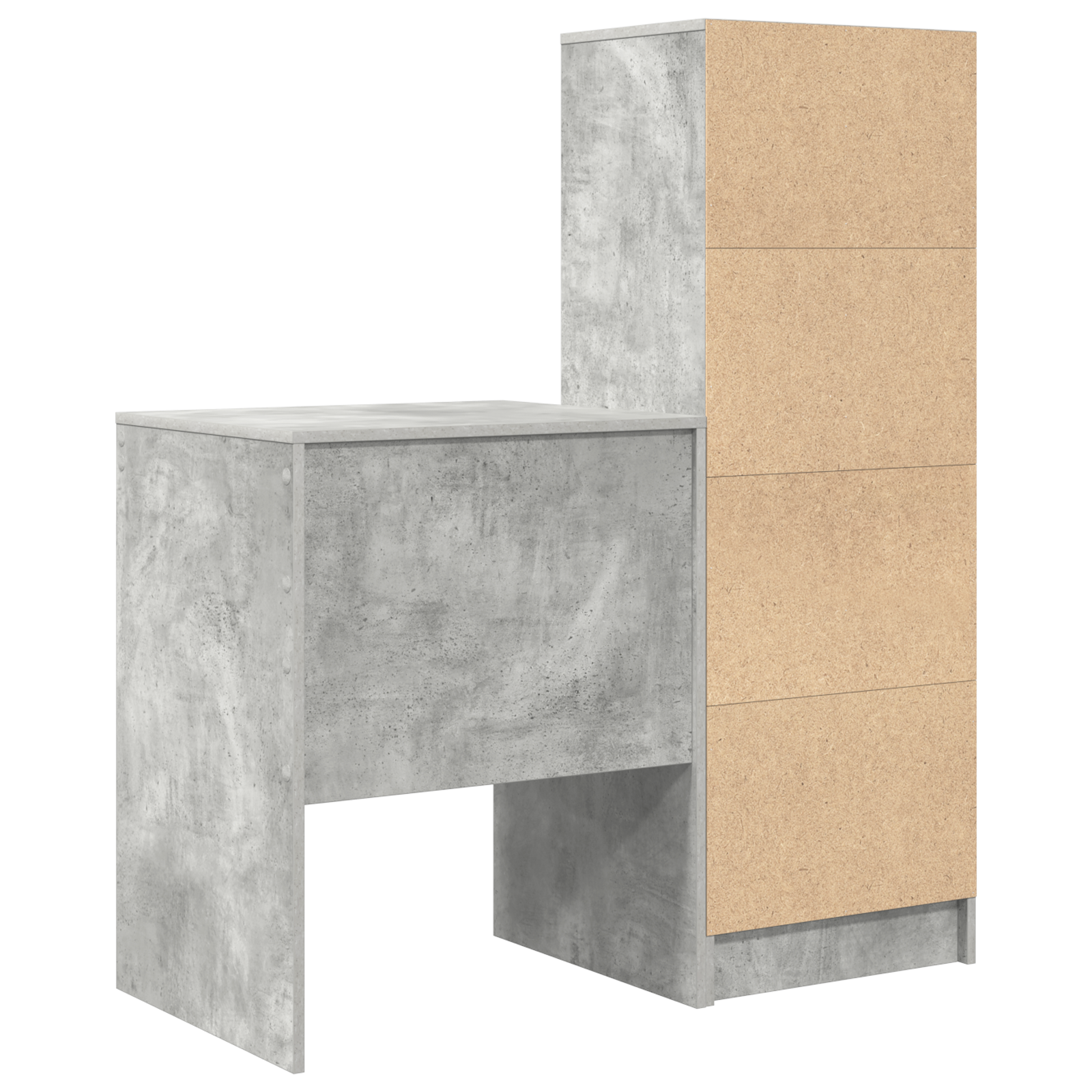Birou cu Stocare Gri din Beton Ingineresc GartenMobel Dekor