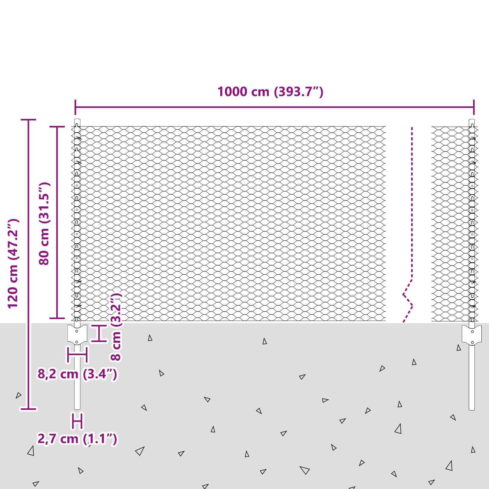Posturi de gard 5 buc U-Channel 80 cm Oțel galvanizat GartenMobel Dekor