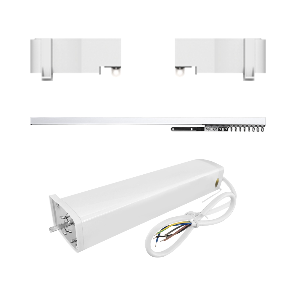 Set Motor LUXION + Sina Draperie cu Deschiere Tip Cortina, Lungime 2M, Control Telefon SmartElectro IntelligentHouse