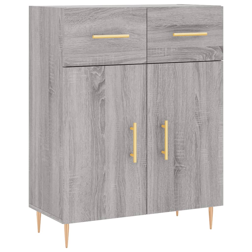 Dulap înalt, gri sonoma, 69,5x34x180 cm, lemn compozit GartenMobel Dekor