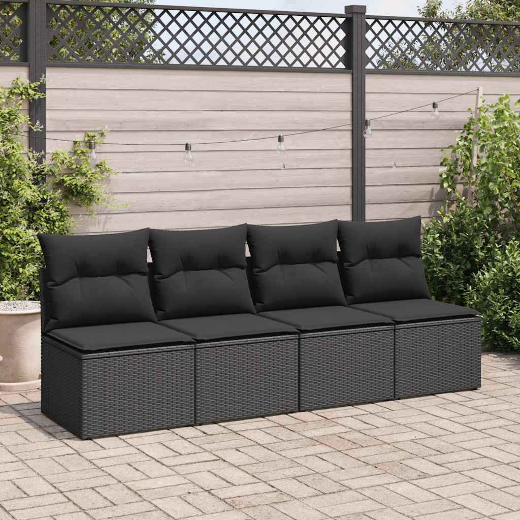 Set mobilier de grădină cu perne, 2 piese poliratan/lemn acacia GartenMobel Dekor