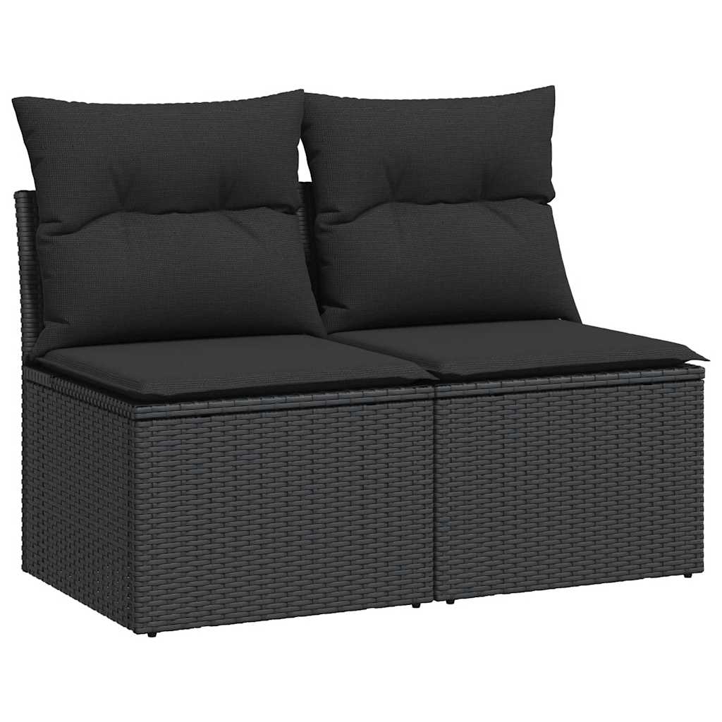 Set mobilier de grădină cu perne, 2 piese poliratan/lemn acacia GartenMobel Dekor
