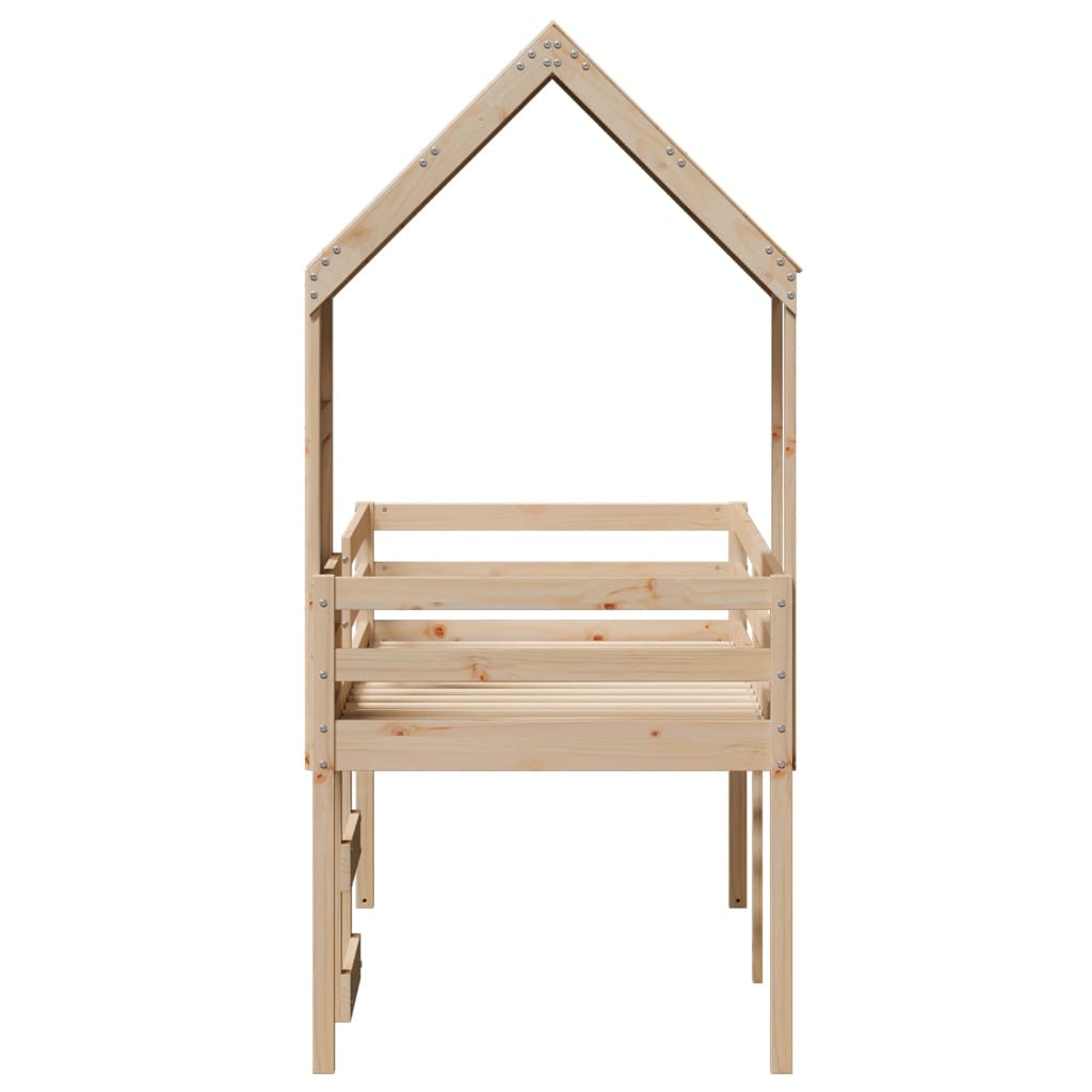 Pat înalt cu acoperiș, 90x190 cm, lemn masiv de pin GartenMobel Dekor