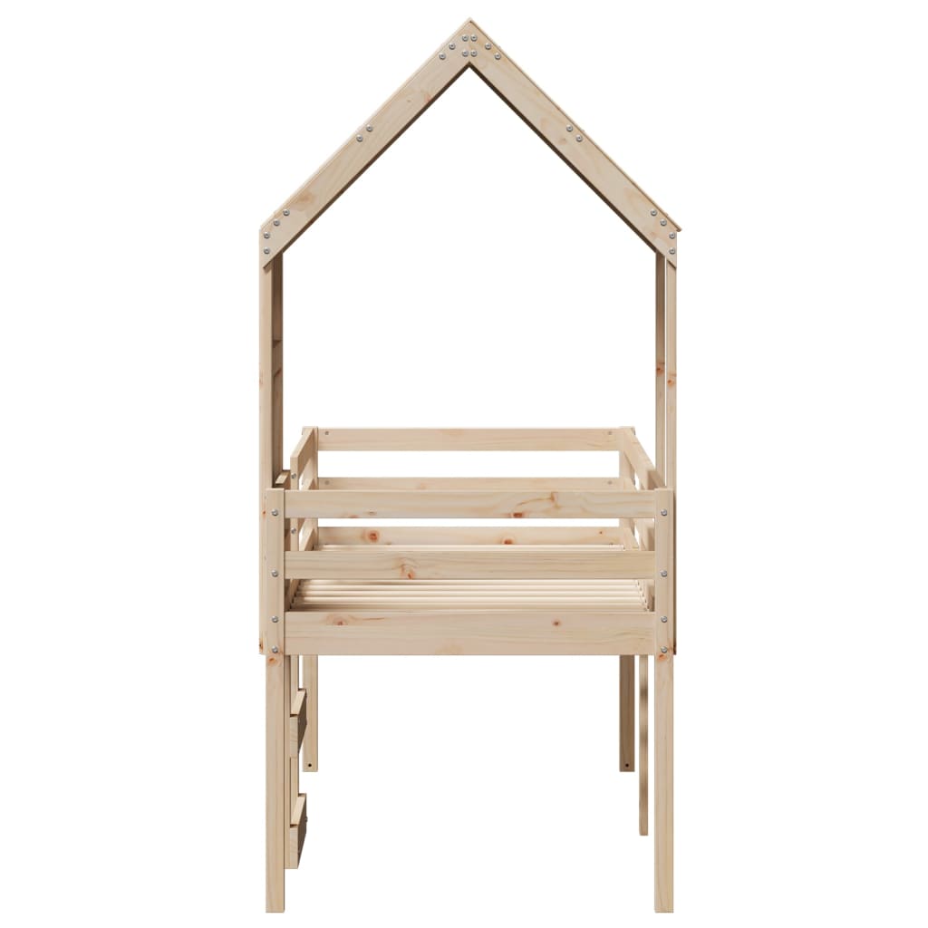 Pat înalt cu acoperiș, 90x200 cm, lemn masiv de pin GartenMobel Dekor