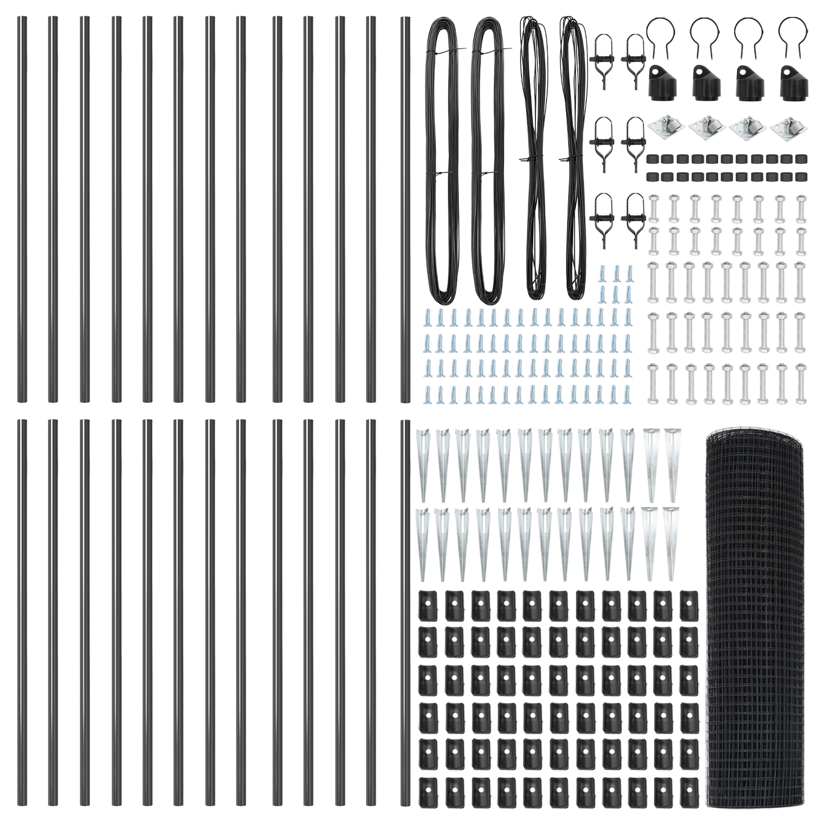 Împrejmuire din sârmă sudată cu 13 stâlpi de cuie Gri 0,8x50 m Oțel GartenMobel Dekor