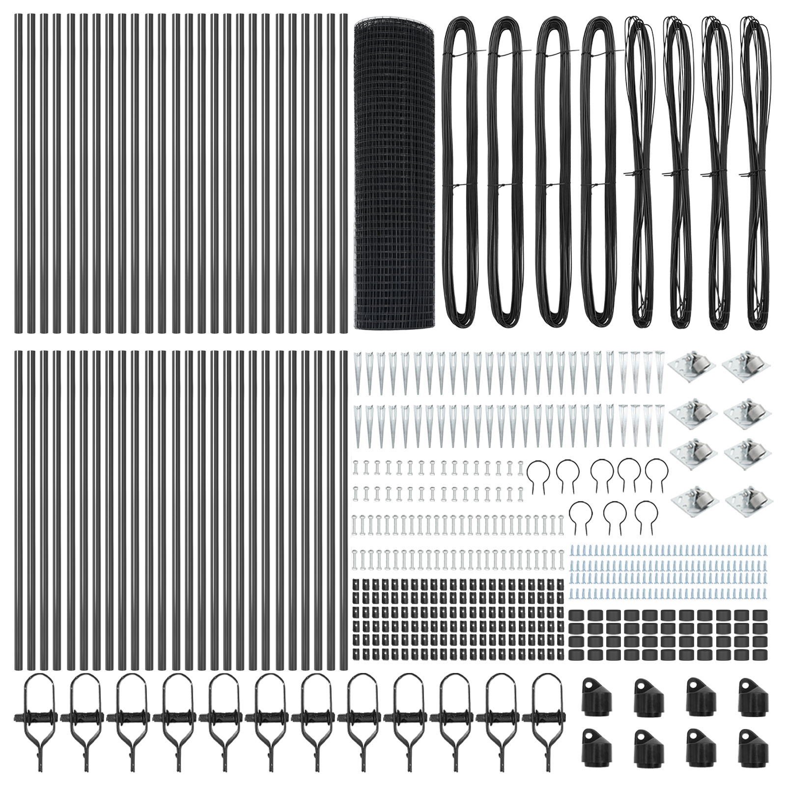 Îngrădire din sârmă sudată cu 13 stâlpi înfipți Gri 0.8x100 m Oțel GartenMobel Dekor