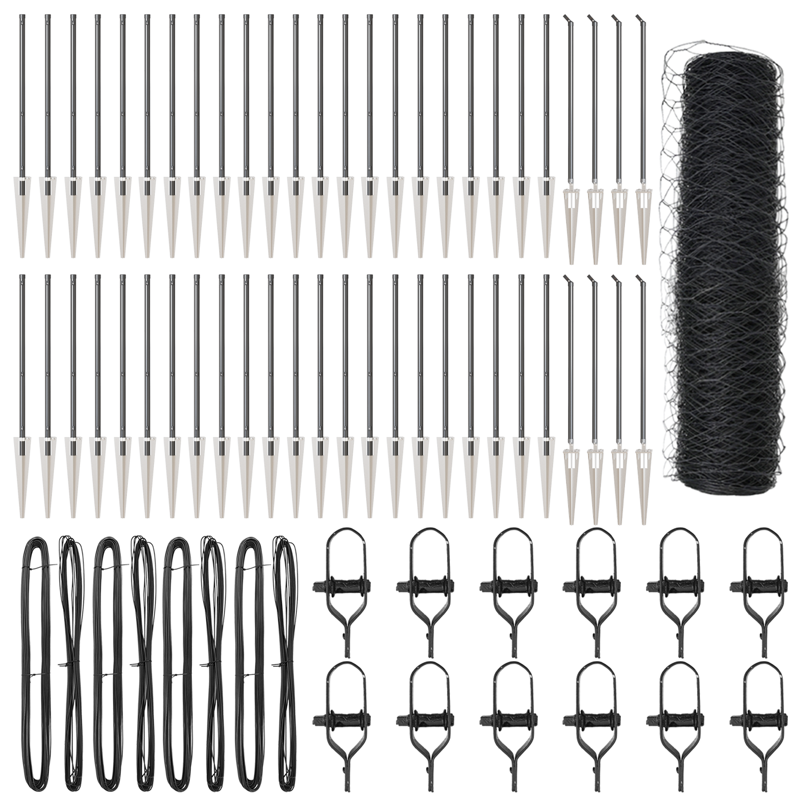 Gard Hexagonal Gri 0.8x100 m Oțel GartenMobel Dekor