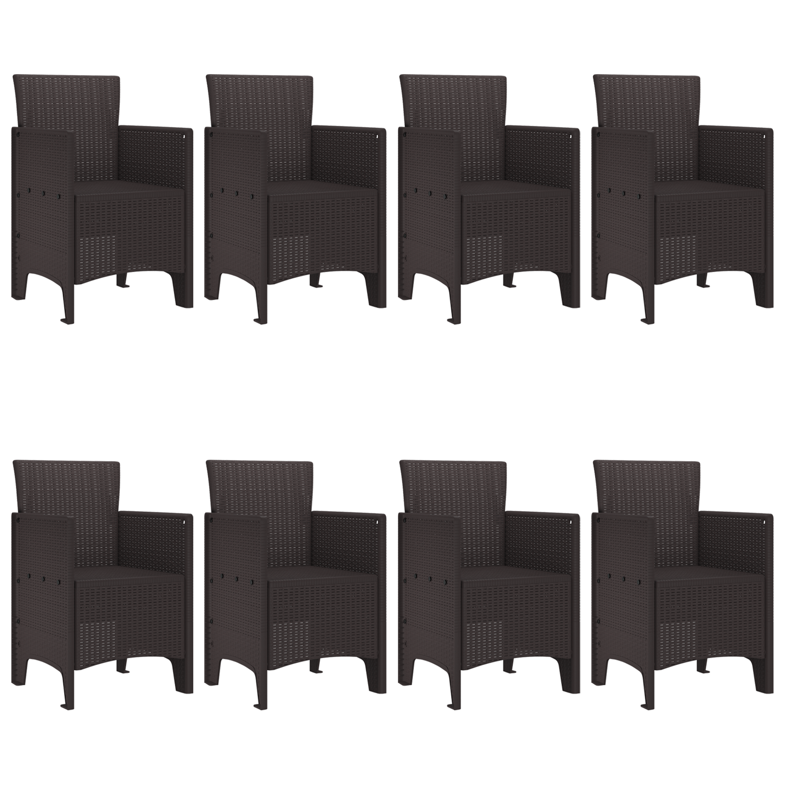 Set Masă Grădină 9 Piese Maro Poliratan GartenMobel Dekor