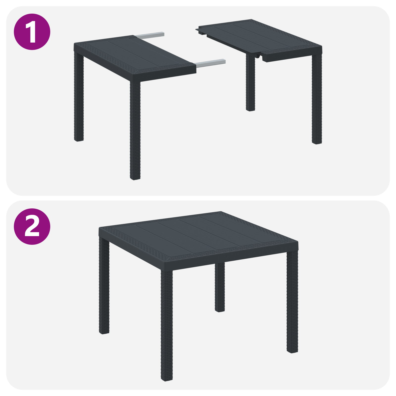 Set de dining de 5 piese din ratan poliesteric GartenMobel Dekor