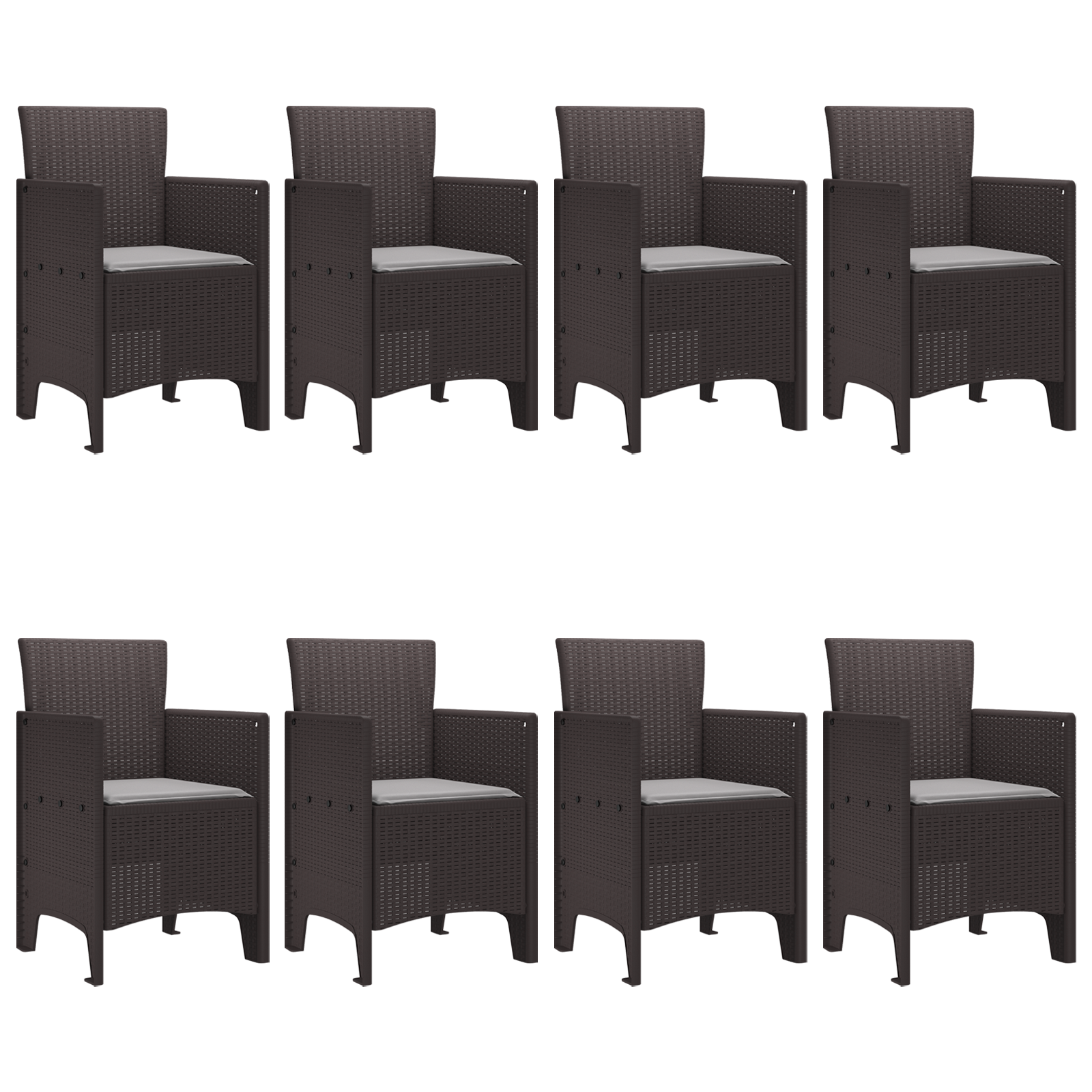 Set de dining pentru grădină cu 9 piese maro din rattan poli GartenMobel Dekor