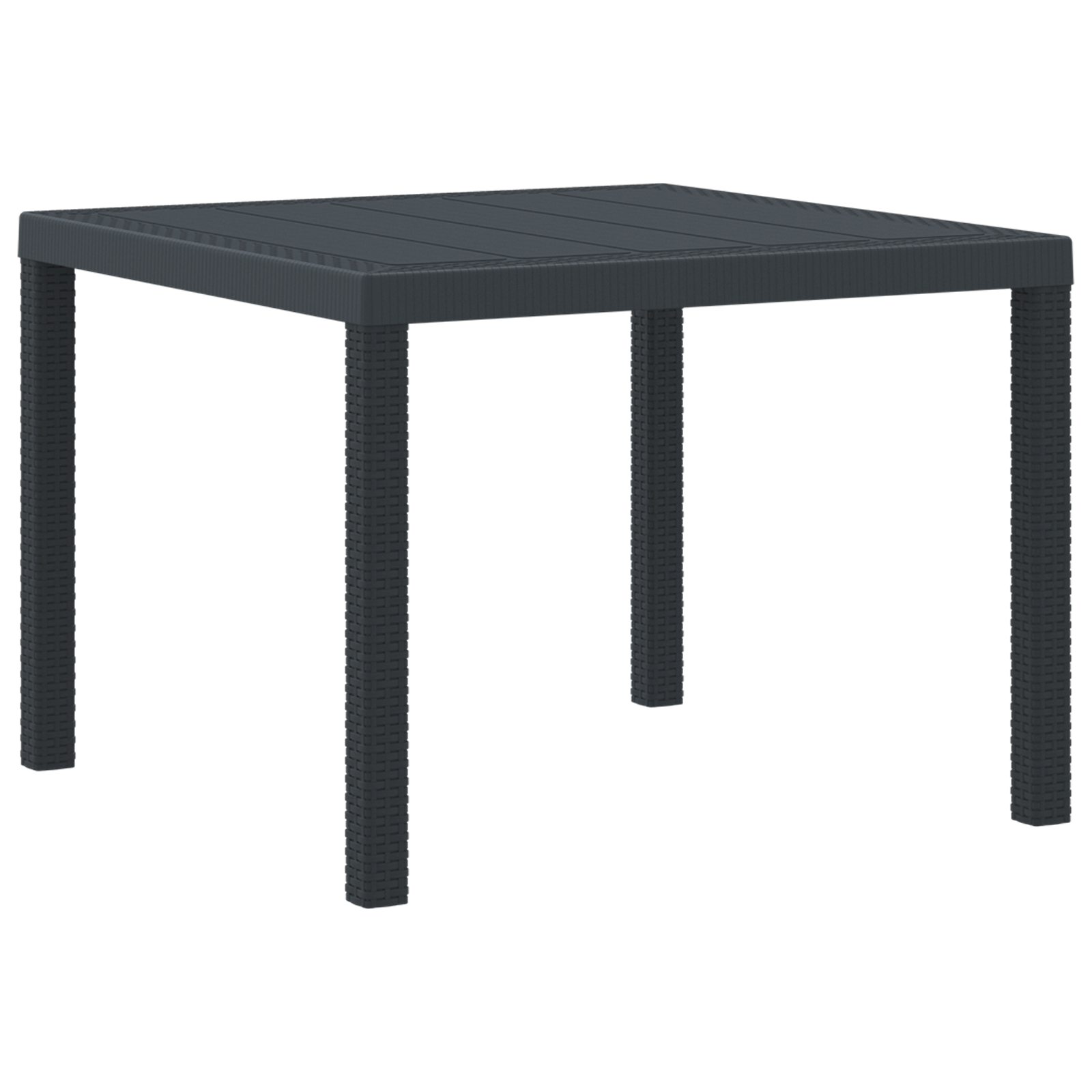 Set de mese pentru grădină cu 5 piese cu perne antracit din rattan sintetic GartenMobel Dekor
