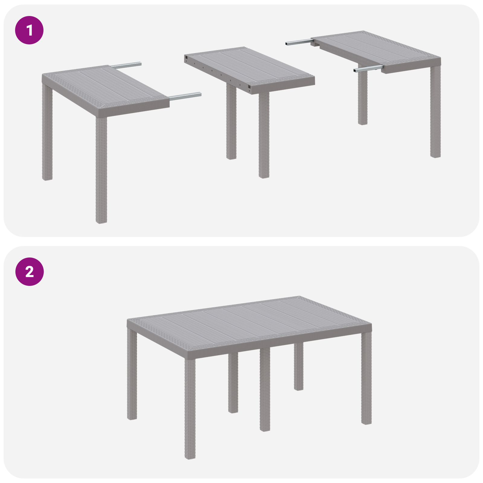Set mese grădină 7 piese cu perne gri deschis din rattan sintetic GartenMobel Dekor