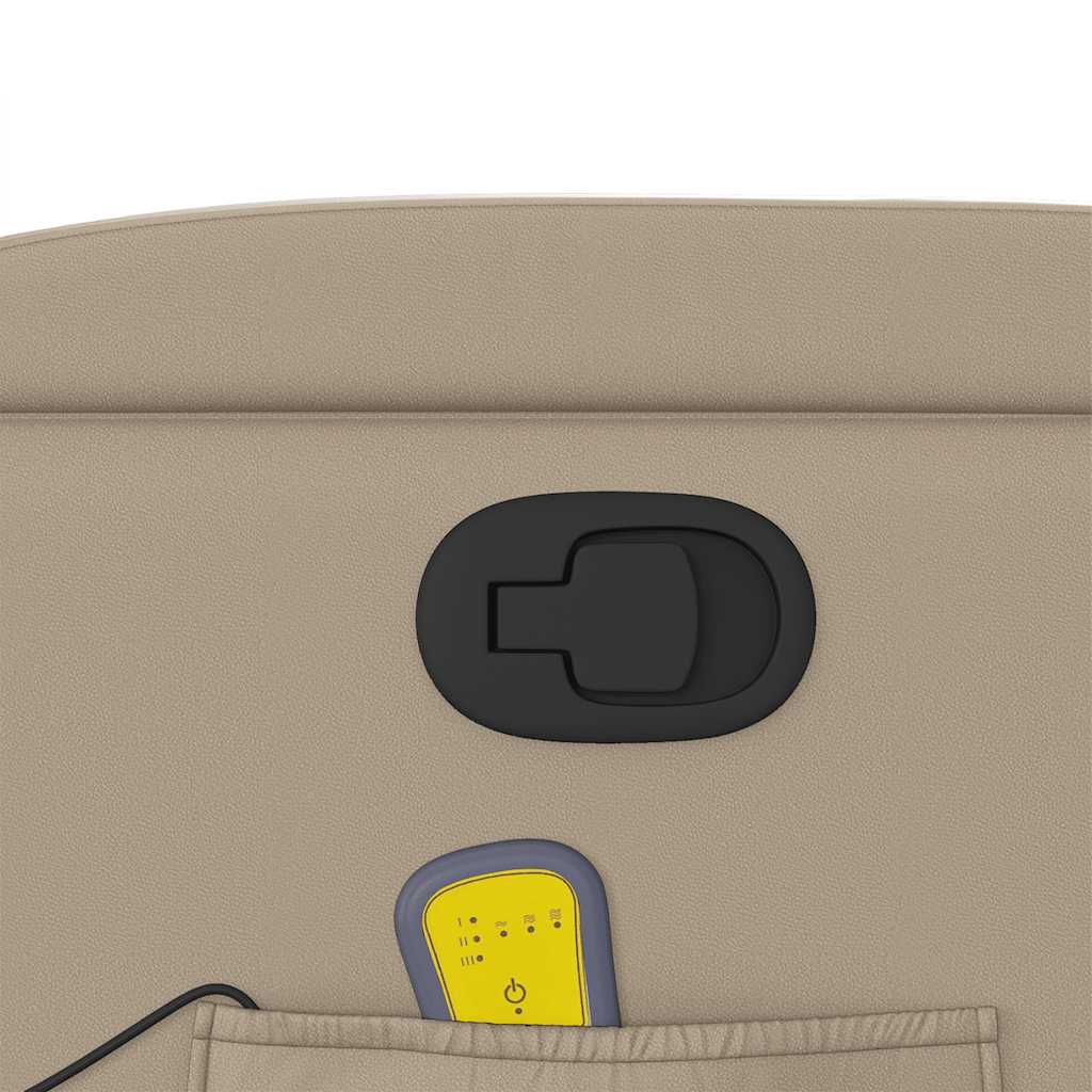 Fotoliu de masaj rabatabil, cappuccino, piele ecologică GartenMobel Dekor