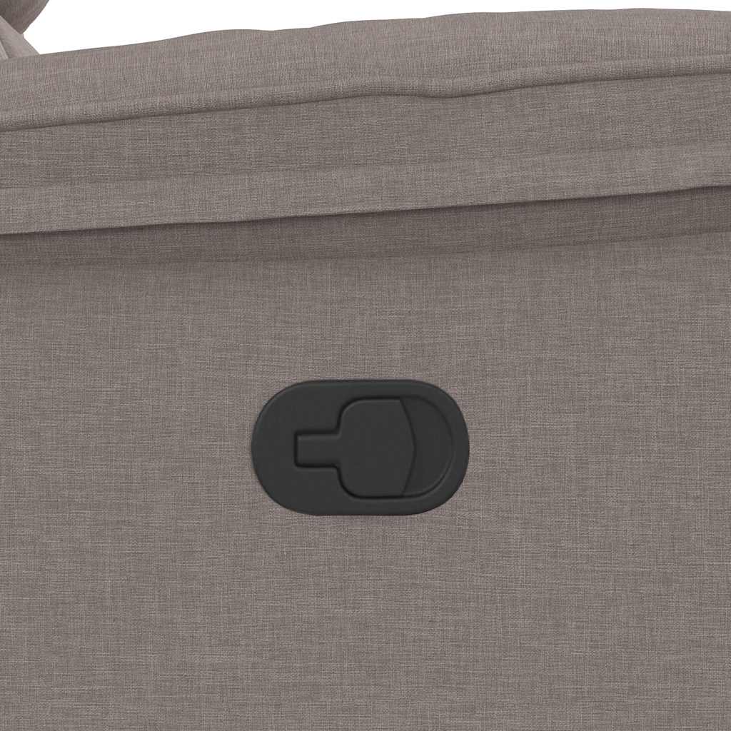 Fotoliu rabatabil, gri taupe, material textil GartenMobel Dekor