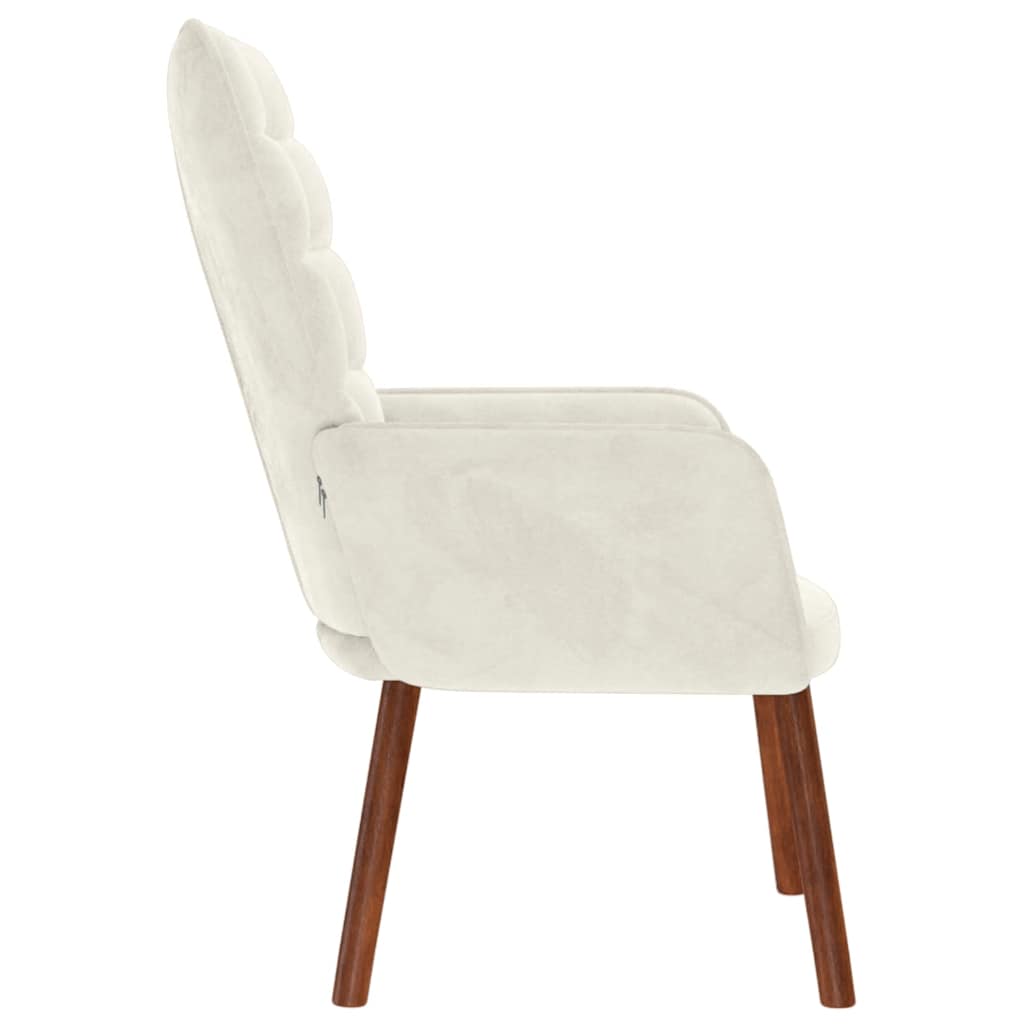 Scaun de relaxare, crem, catifea GartenMobel Dekor
