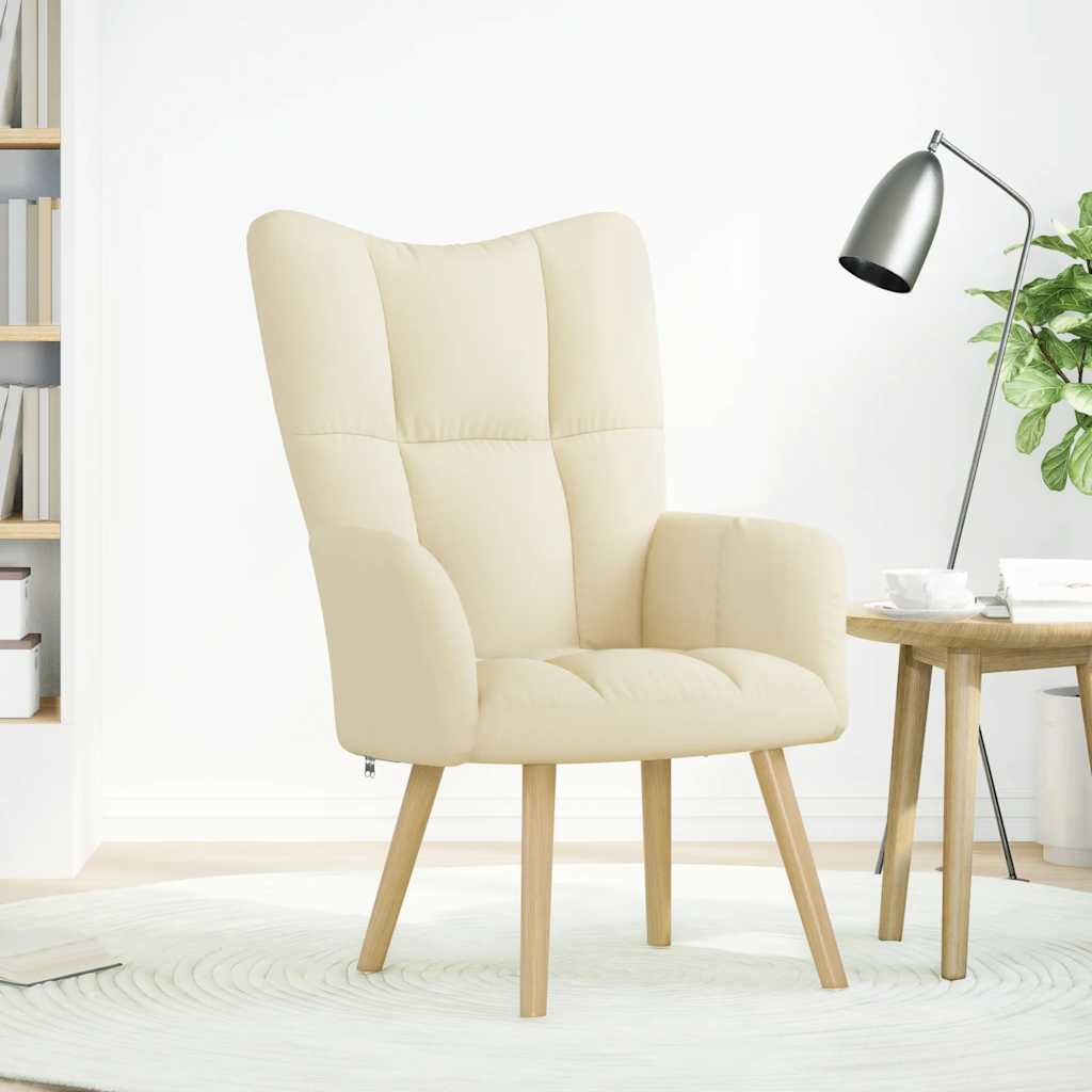 Scaun de relaxare, crem, material textil GartenMobel Dekor